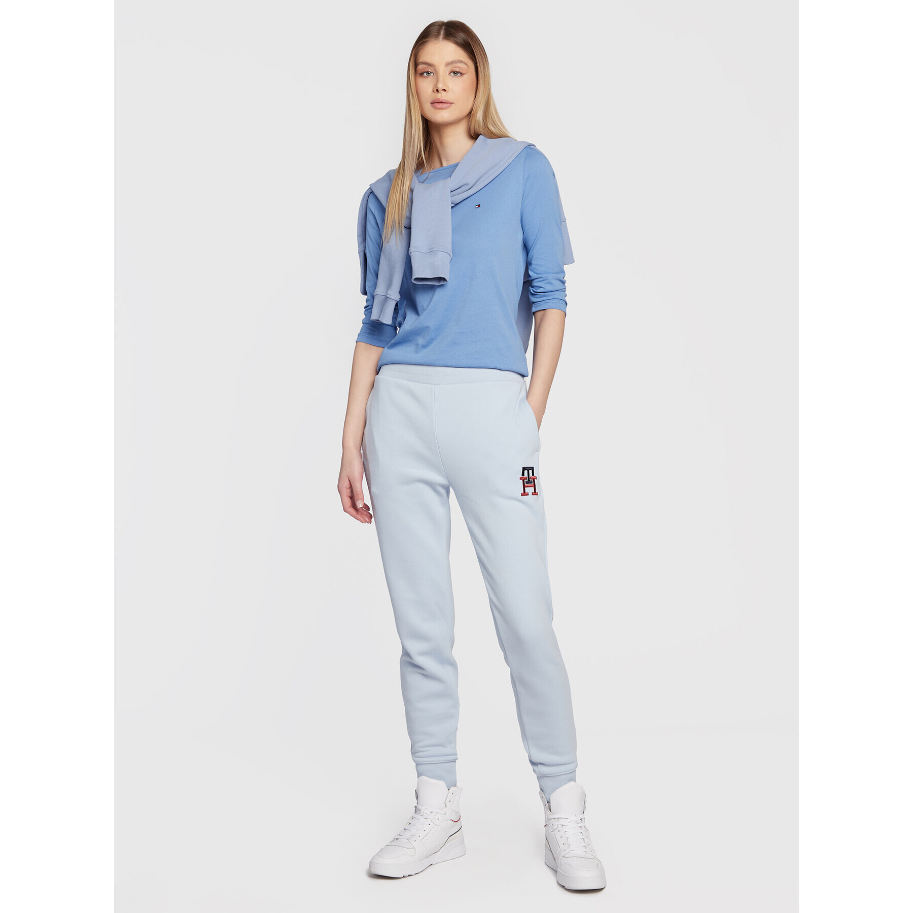 Tommy Hilfiger Блуза Boat WW0WW31669 Син Slim Fit - Pepit.bg