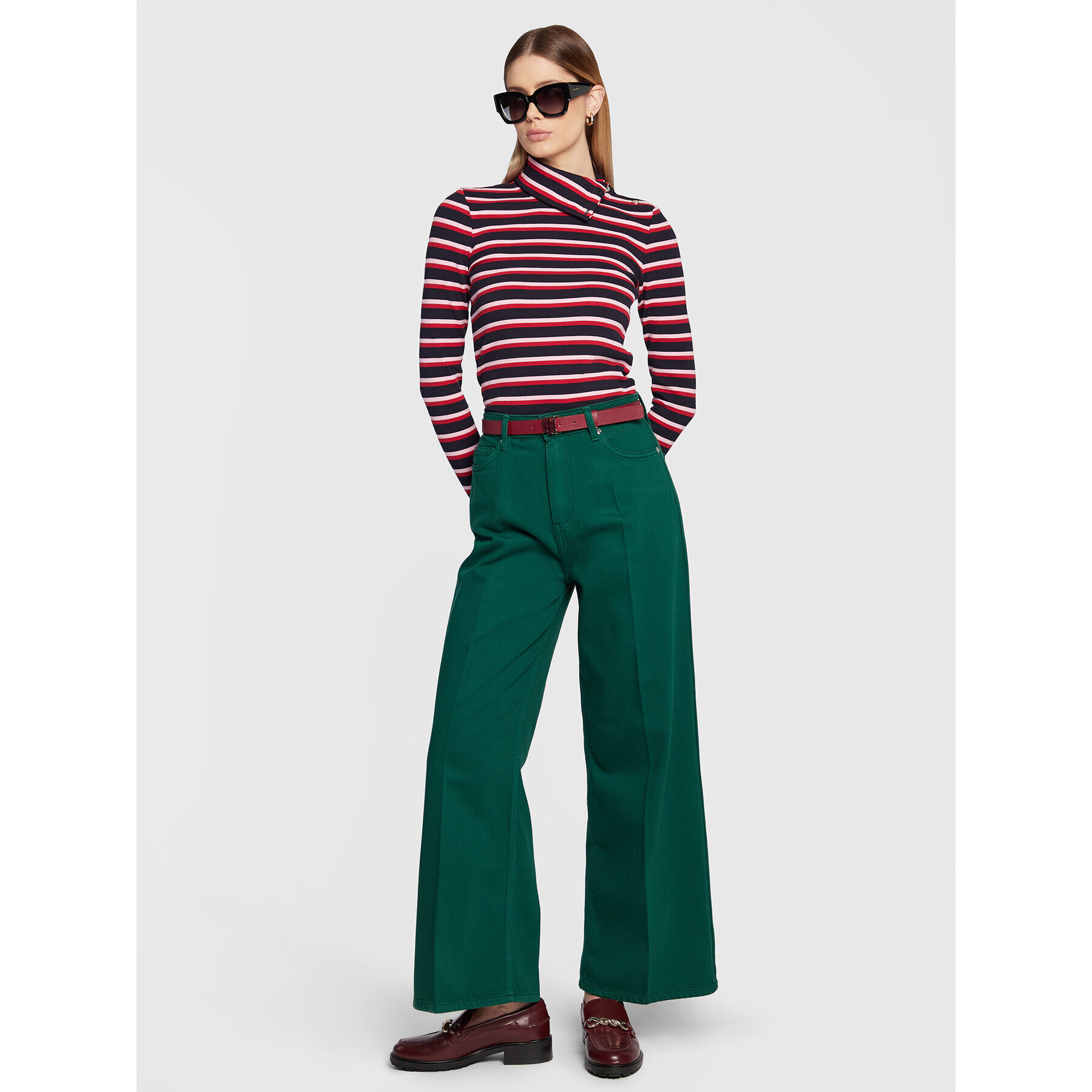 Tommy Hilfiger Блуза Button Rib WW0WW37209 Тъмносин Slim Fit - Pepit.bg