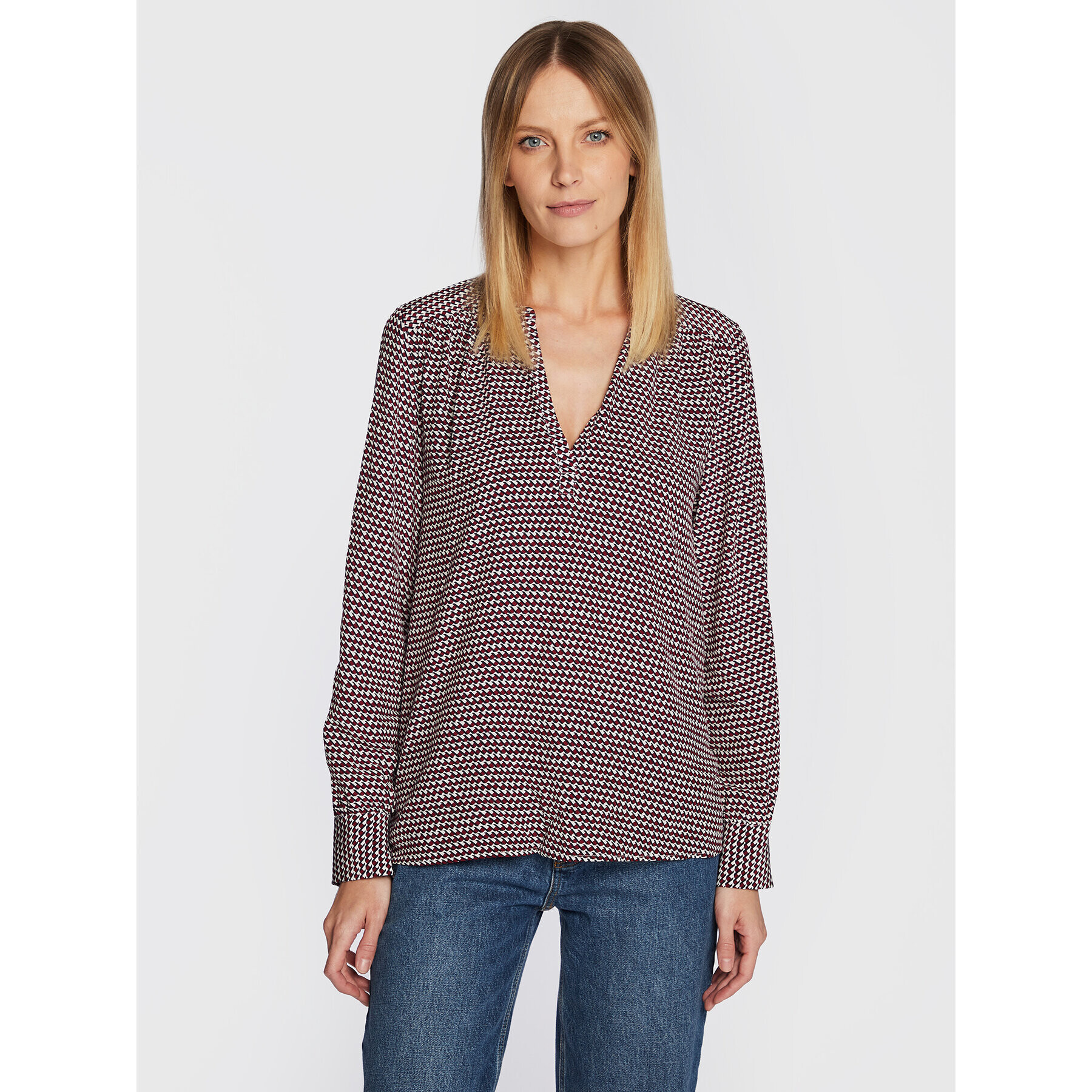 Tommy Hilfiger Блуза Cdc Geo WW0WW38278 Бордо Regular Fit - Pepit.bg