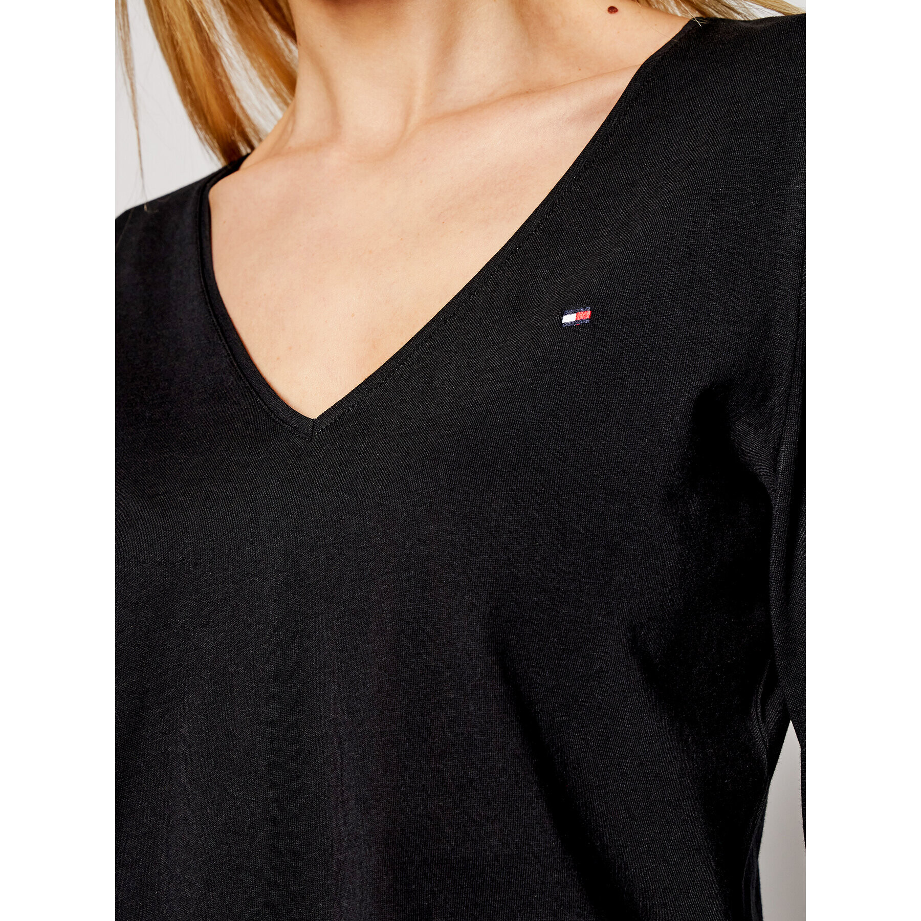 Tommy Hilfiger Блуза Classic WW0WW30489 Черен Regular Fit - Pepit.bg