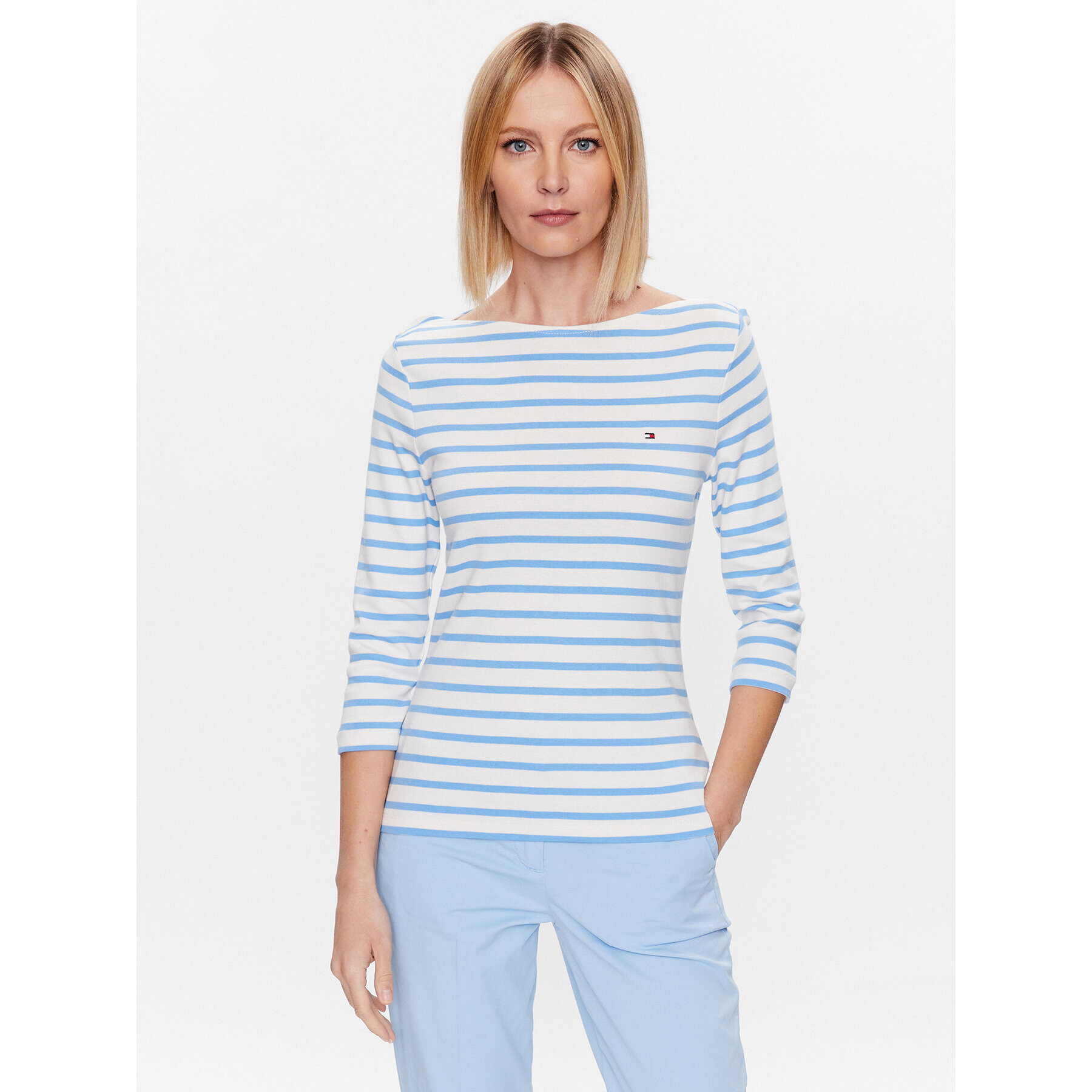 Tommy Hilfiger Блуза Cody WW0WW37854 Син Slim Fit - Pepit.bg