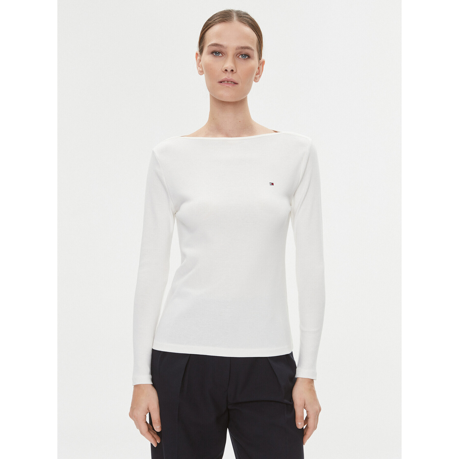 Tommy Hilfiger Блуза Cody WW0WW40829 Екрю Slim Fit - Pepit.bg