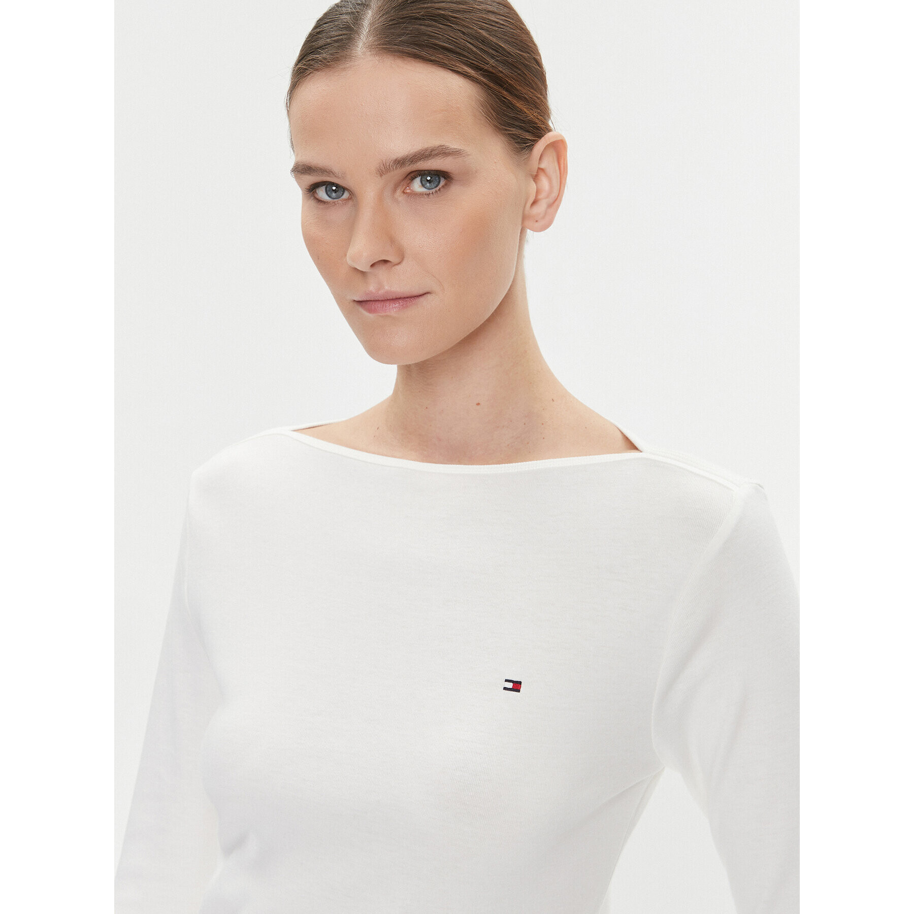 Tommy Hilfiger Блуза Cody WW0WW40829 Екрю Slim Fit - Pepit.bg