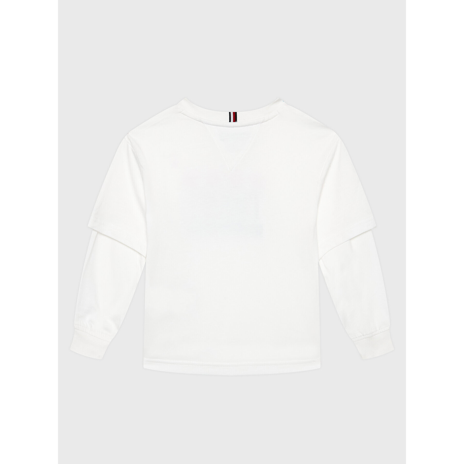 Tommy Hilfiger Блуза Double Layer KB0KB07793 D Бял Regular Fit - Pepit.bg