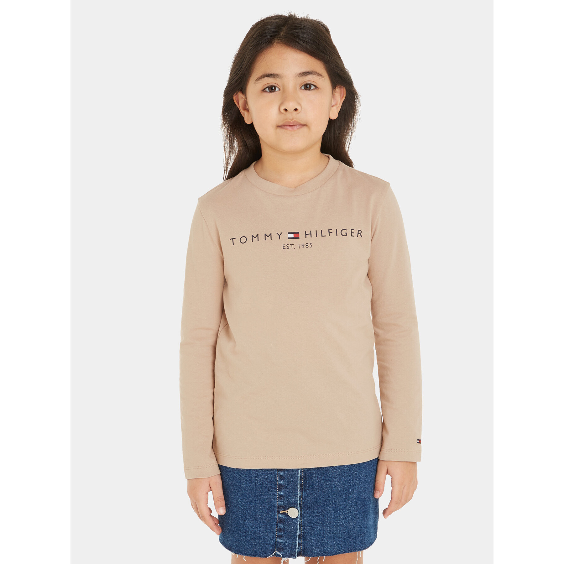 Tommy Hilfiger Блуза Essential KS0KS00202 S Бежов Regular Fit - Pepit.bg