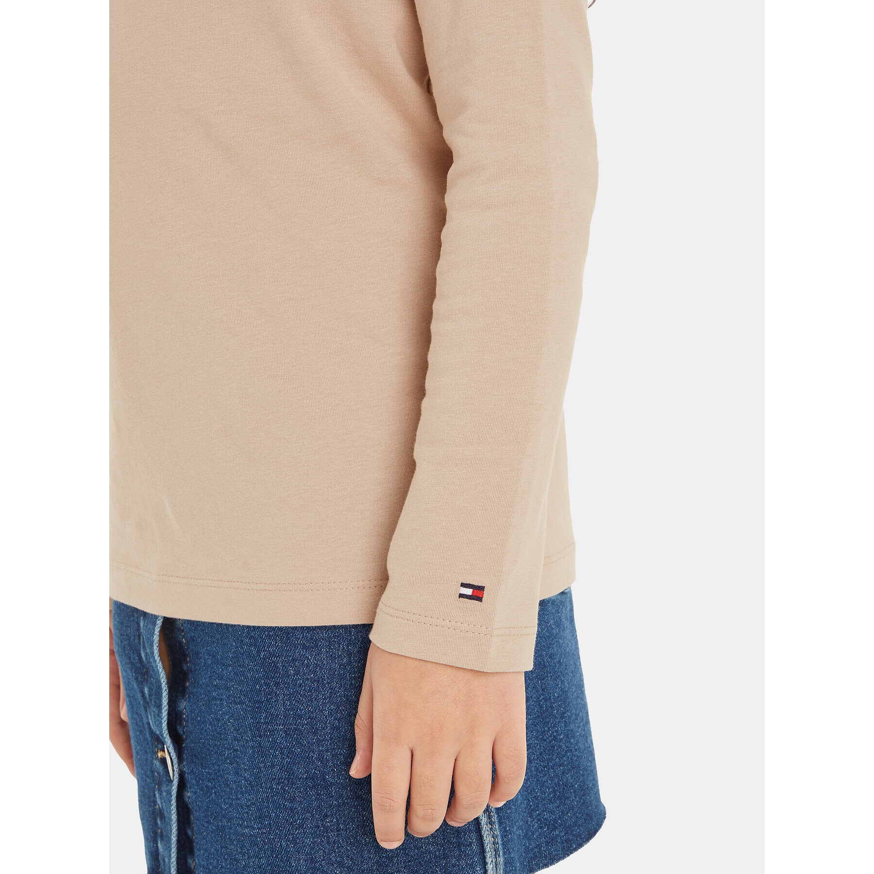 Tommy Hilfiger Блуза Essential KS0KS00202 S Бежов Regular Fit - Pepit.bg
