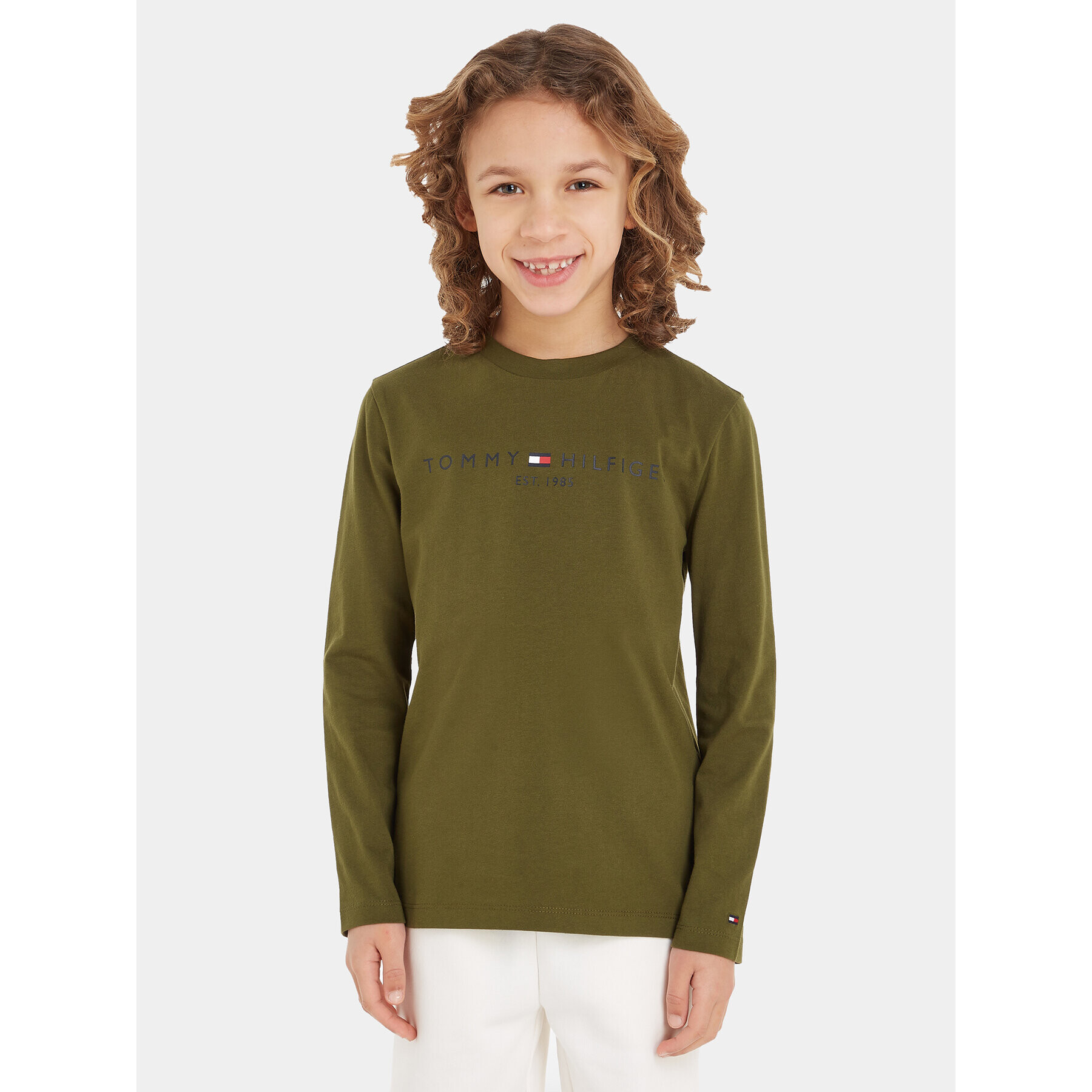 Tommy Hilfiger Блуза Essential KS0KS00202 Зелен Regular Fit - Pepit.bg