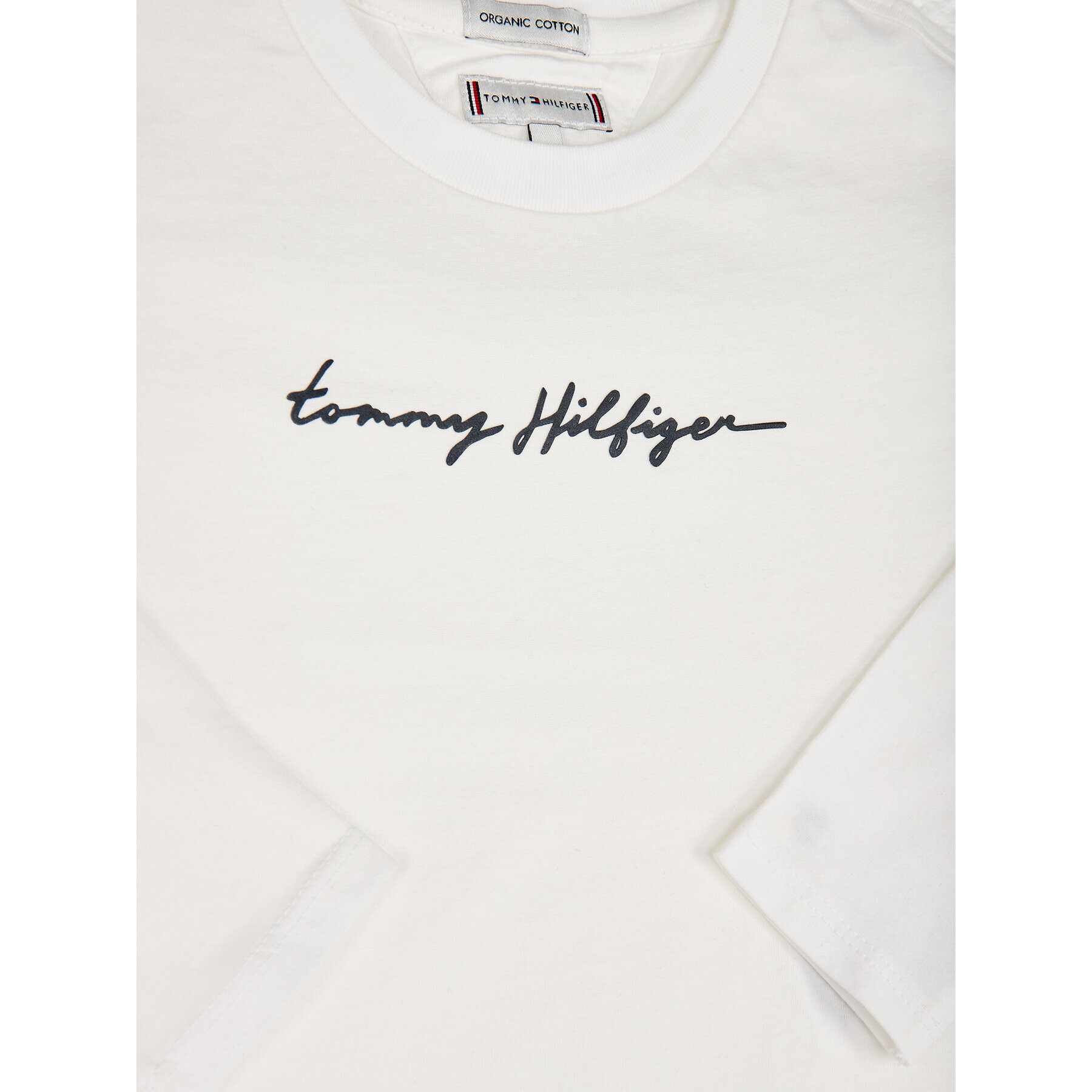 Tommy Hilfiger Блуза Essential Script Tee KG0KG05024 M Бял Regular Fit - Pepit.bg