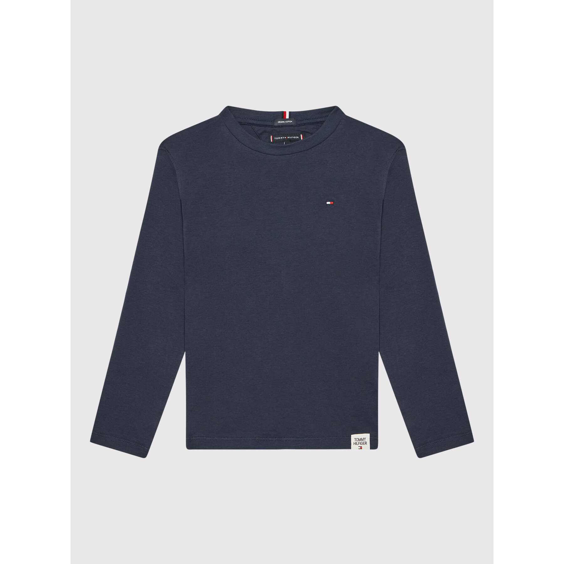 Tommy Hilfiger Блуза Essential Solid Rib KB0KB06880 D Тъмносин Regular Fit - Pepit.bg