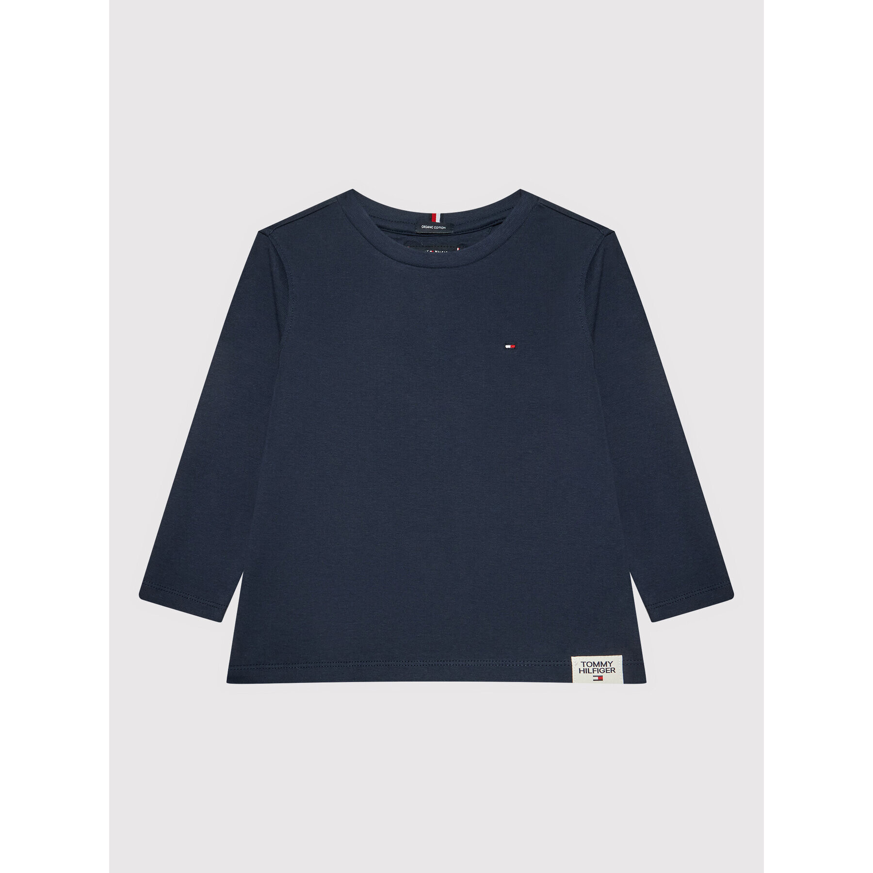 Tommy Hilfiger Блуза Essential Solid Rib KB0KB06880 M Тъмносин Regular Fit - Pepit.bg