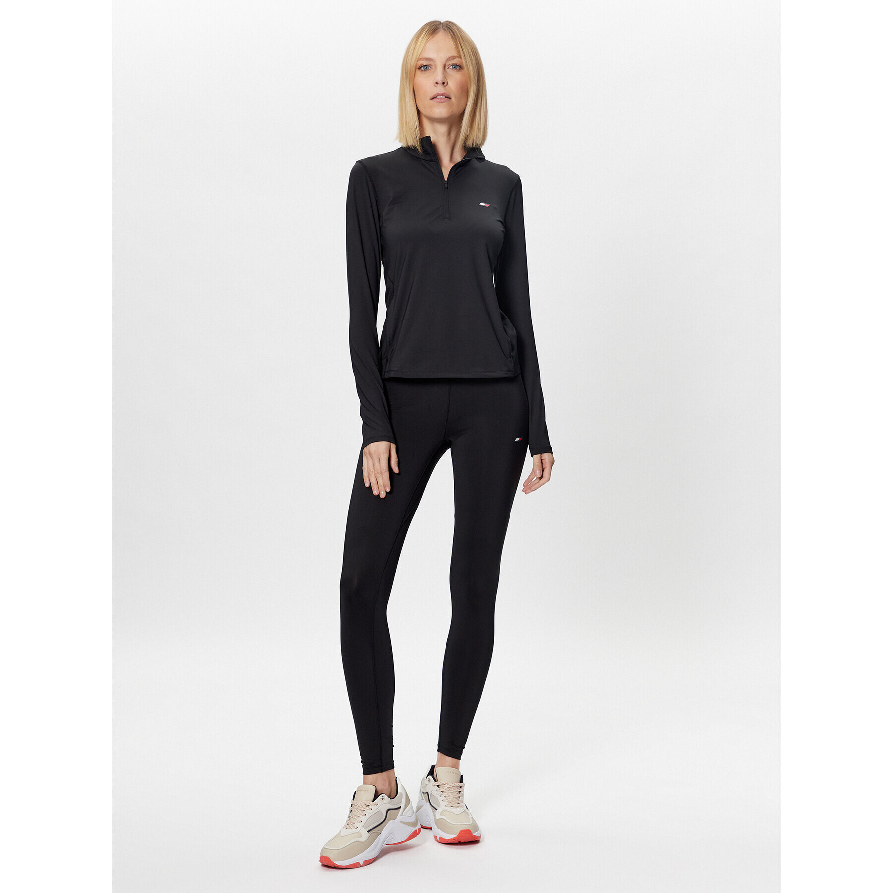 Tommy Hilfiger Блуза Half Zip Ls S10S101664 Черен Slim Fit - Pepit.bg