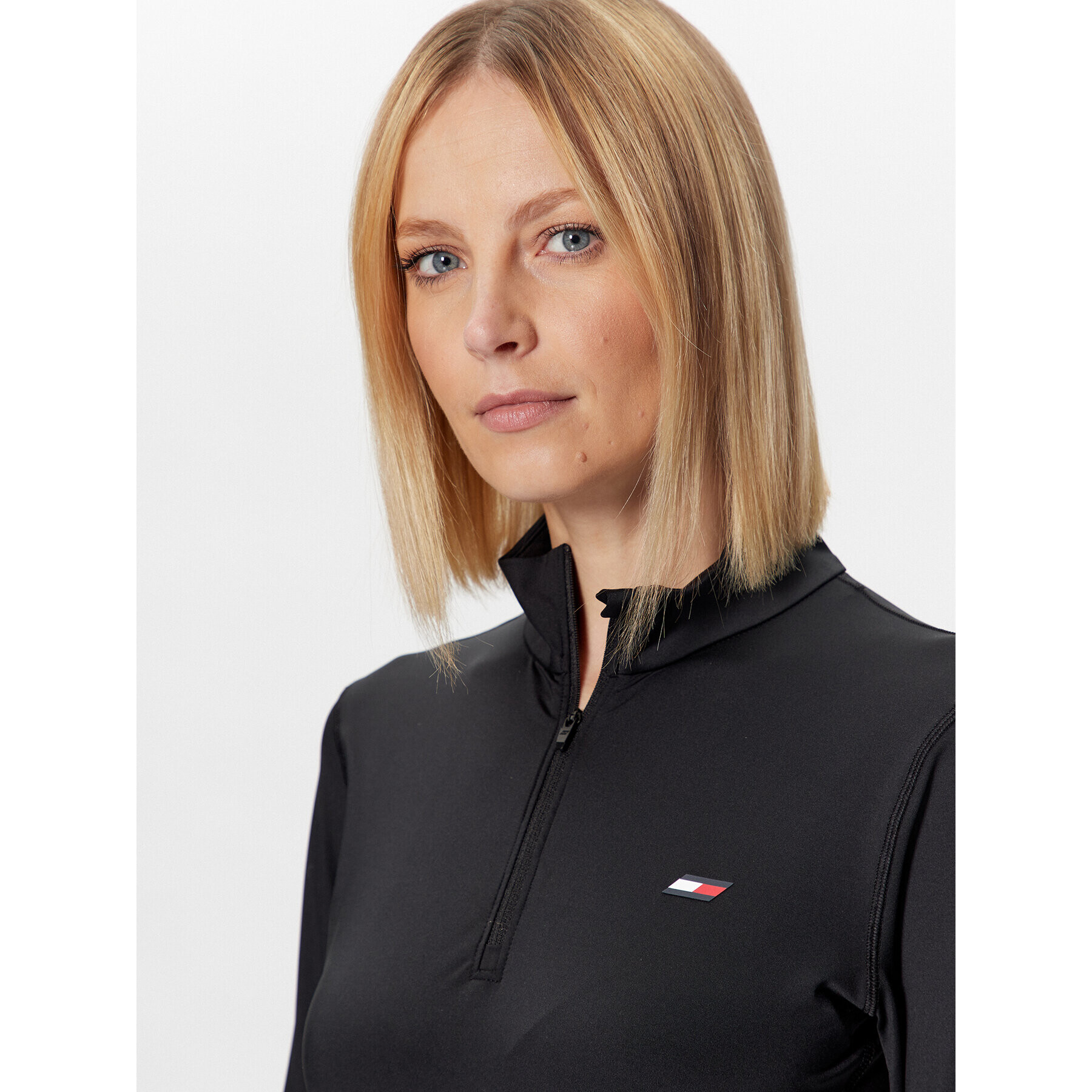 Tommy Hilfiger Блуза Half Zip Ls S10S101664 Черен Slim Fit - Pepit.bg
