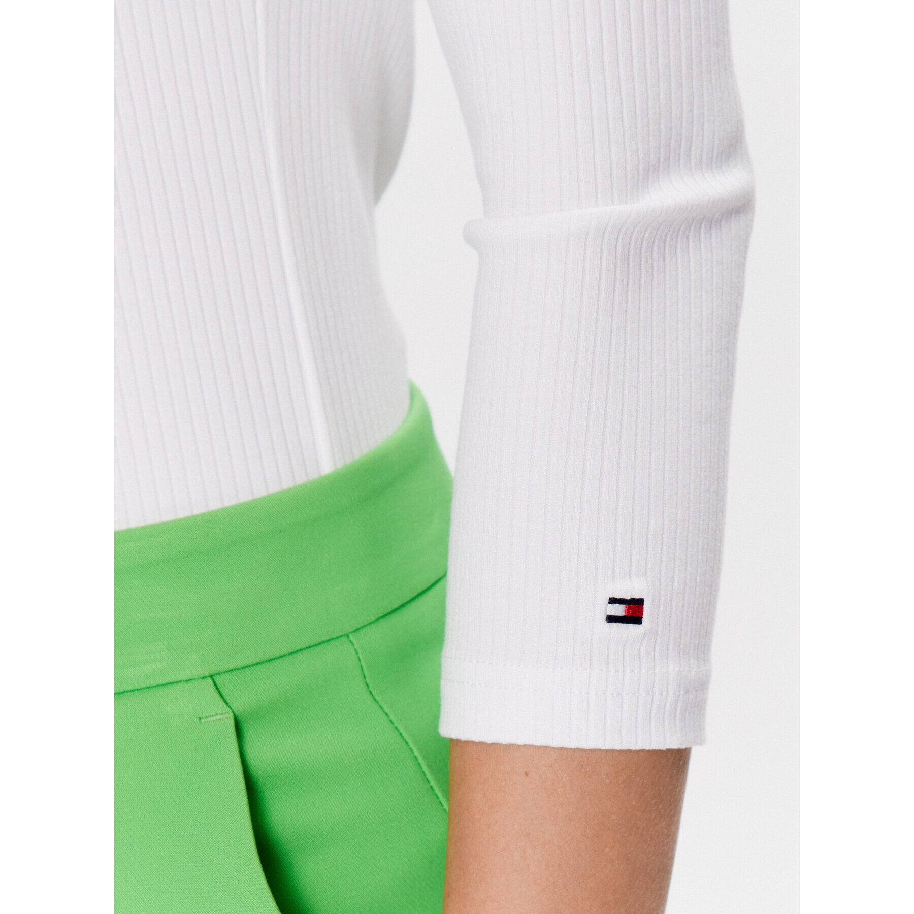 Tommy Hilfiger Блуза Henley WW0WW37874 Бял Slim Fit - Pepit.bg