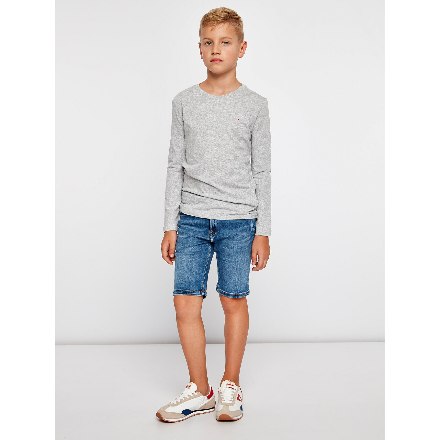 Tommy Hilfiger Блуза KB0KB04141 D Сив Long Sleeve - Pepit.bg