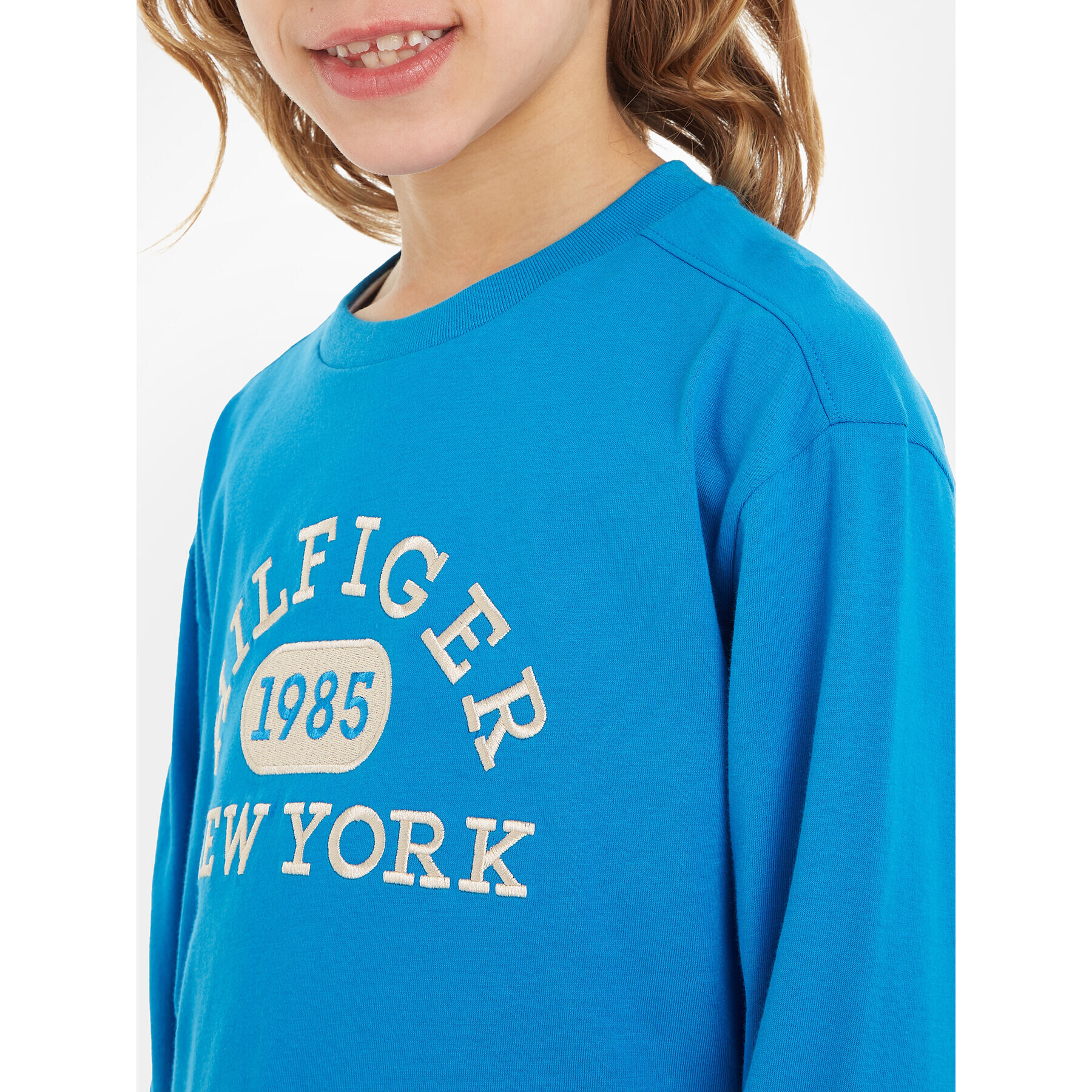 Tommy Hilfiger Блуза KB0KB08549 S Син Regular Fit - Pepit.bg