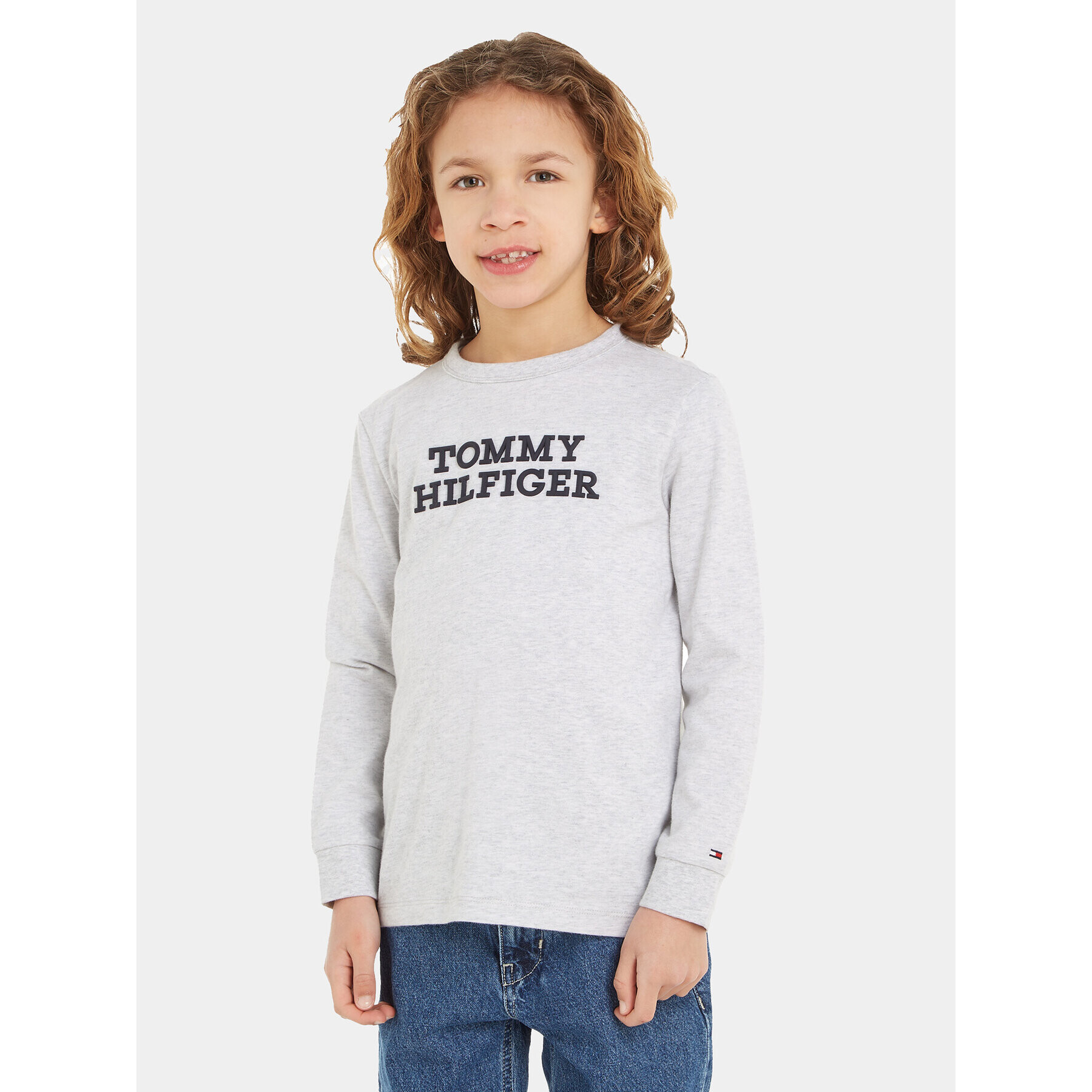 Tommy Hilfiger Блуза KB0KB08554 S Сив Regular Fit - Pepit.bg