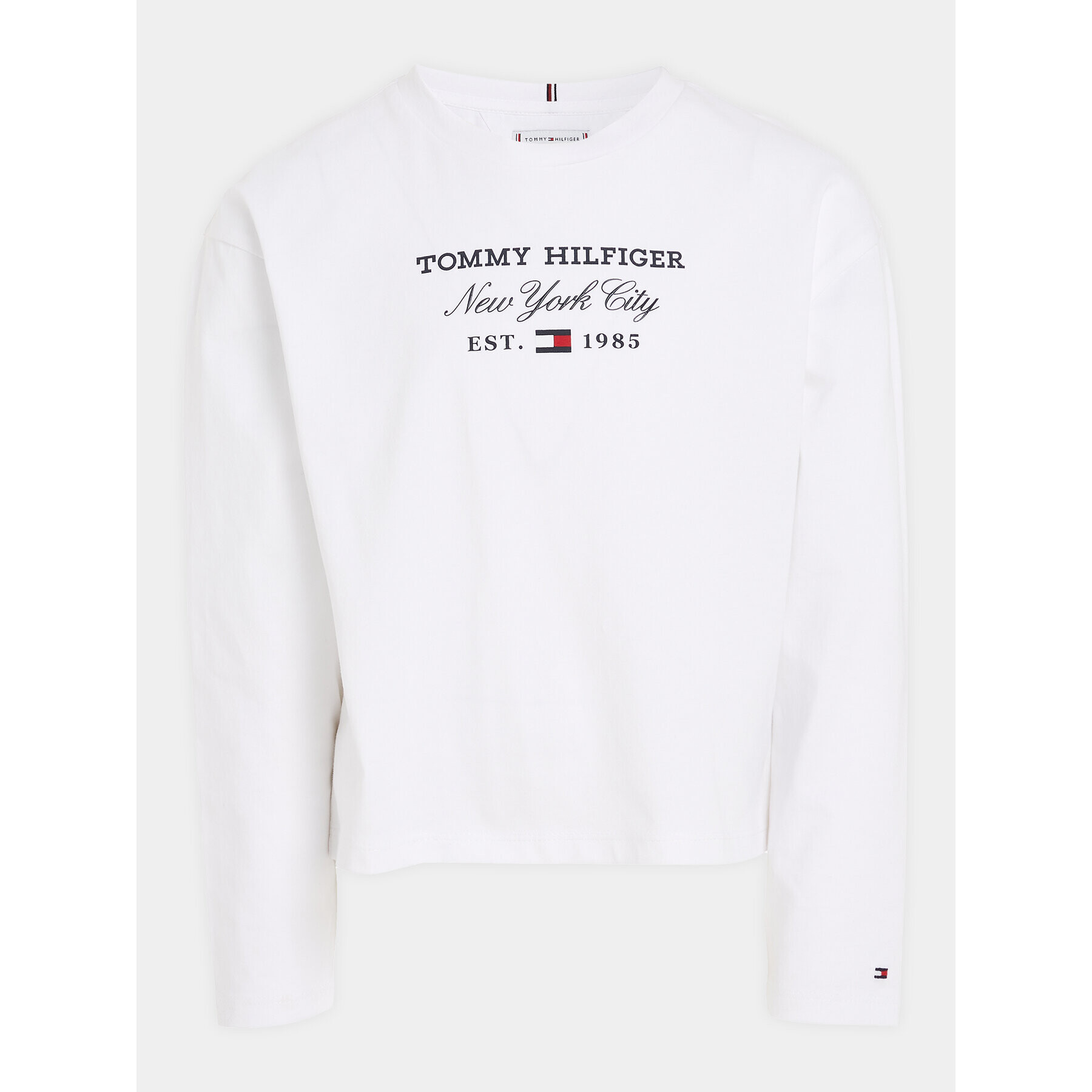 Tommy Hilfiger Блуза KG0KG07643 M Бял Regular Fit - Pepit.bg