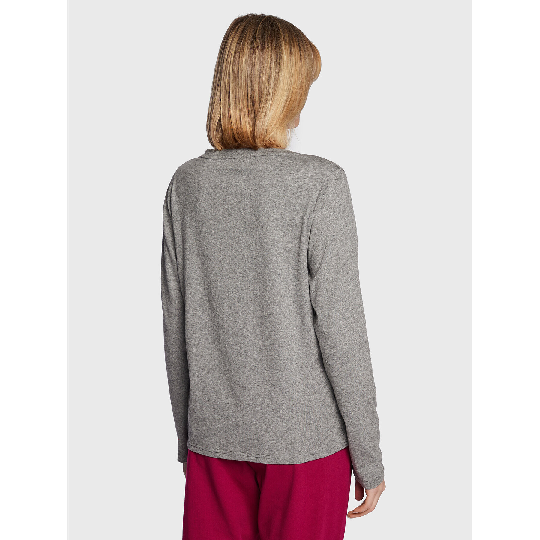 Tommy Hilfiger Блуза Logo UW0UW01910 Сив Regular Fit - Pepit.bg