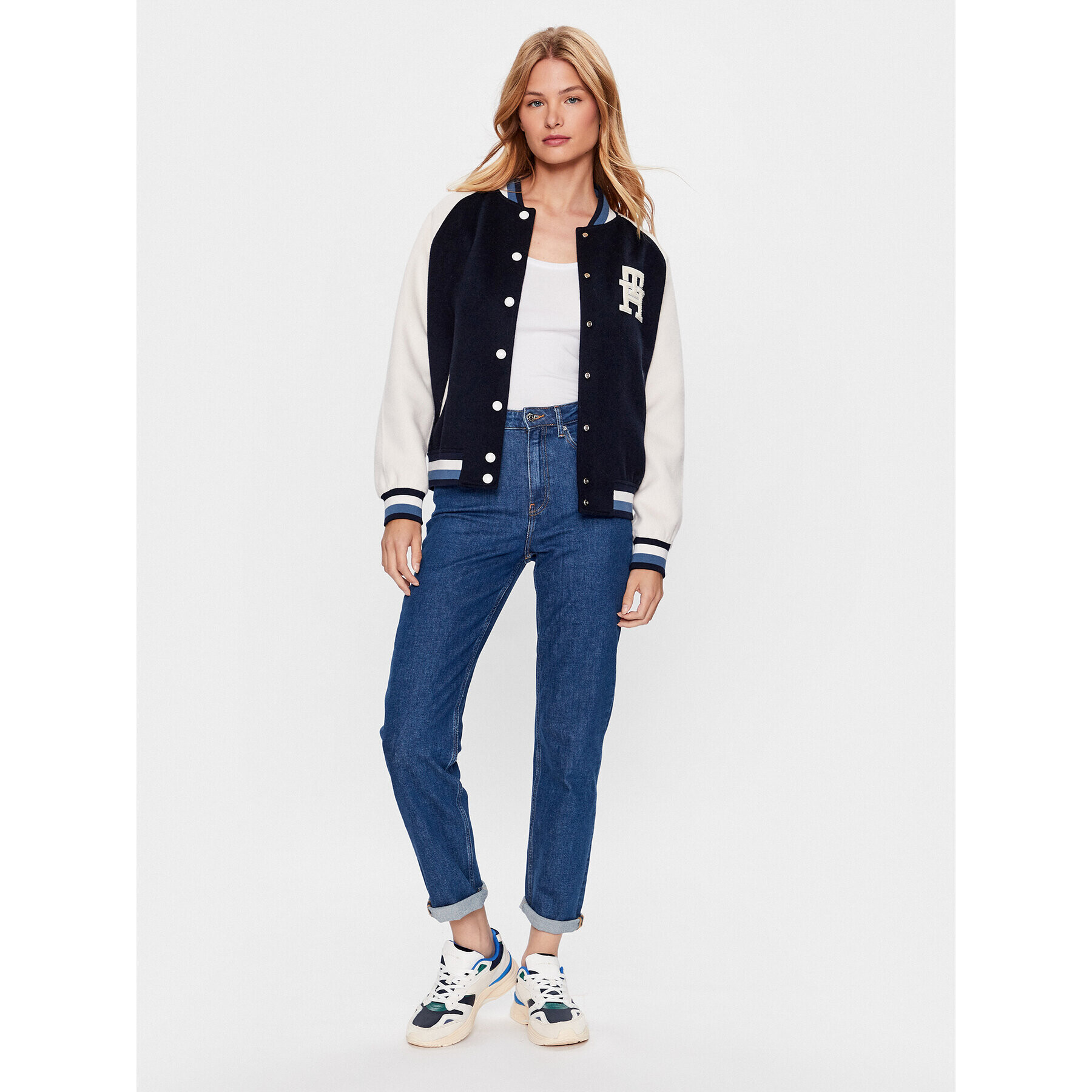 Tommy Hilfiger Блуза Modern WW0WW39147 Бял Slim Fit - Pepit.bg