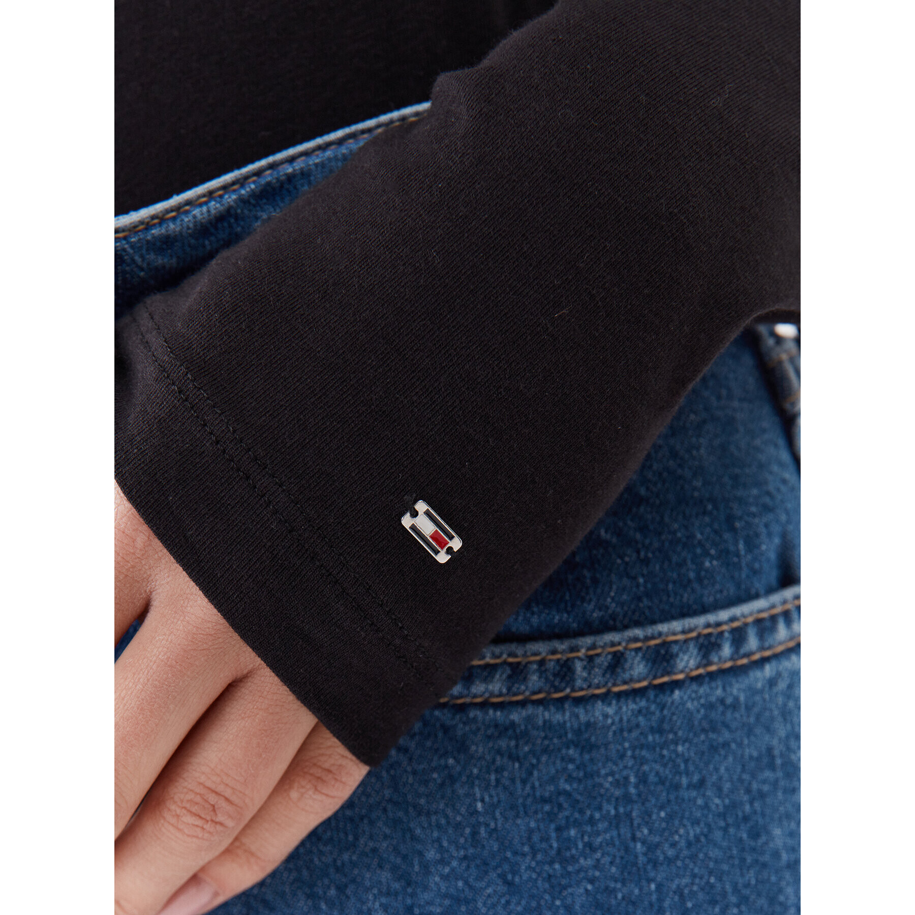 Tommy Hilfiger Блуза Modern WW0WW39147 Черен Slim Fit - Pepit.bg