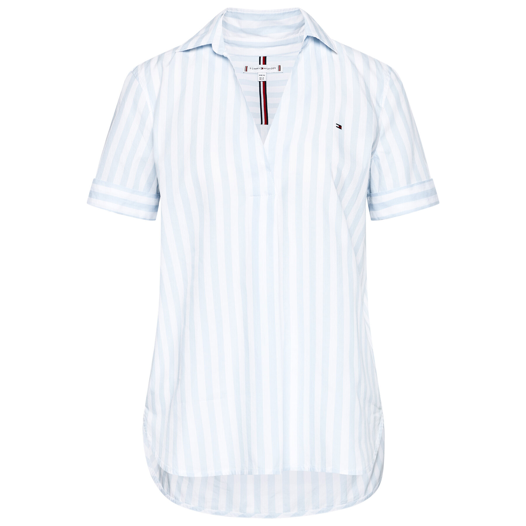 Tommy Hilfiger Блуза Poplin WW0WW30304 Син Regular Fit - Pepit.bg