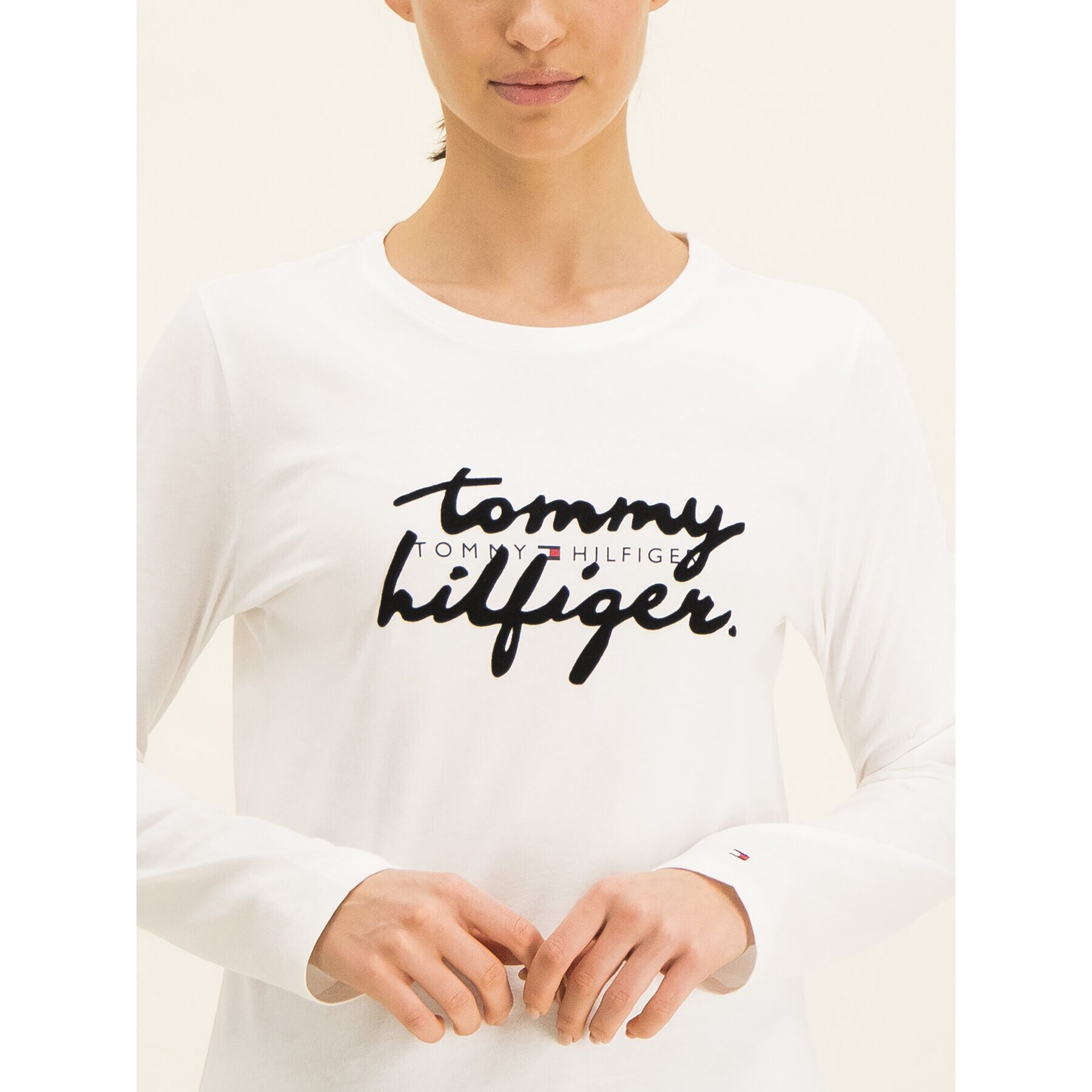 Tommy Hilfiger Блуза Romy C-Nk WW0WW26682 Бял Regular Fit - Pepit.bg