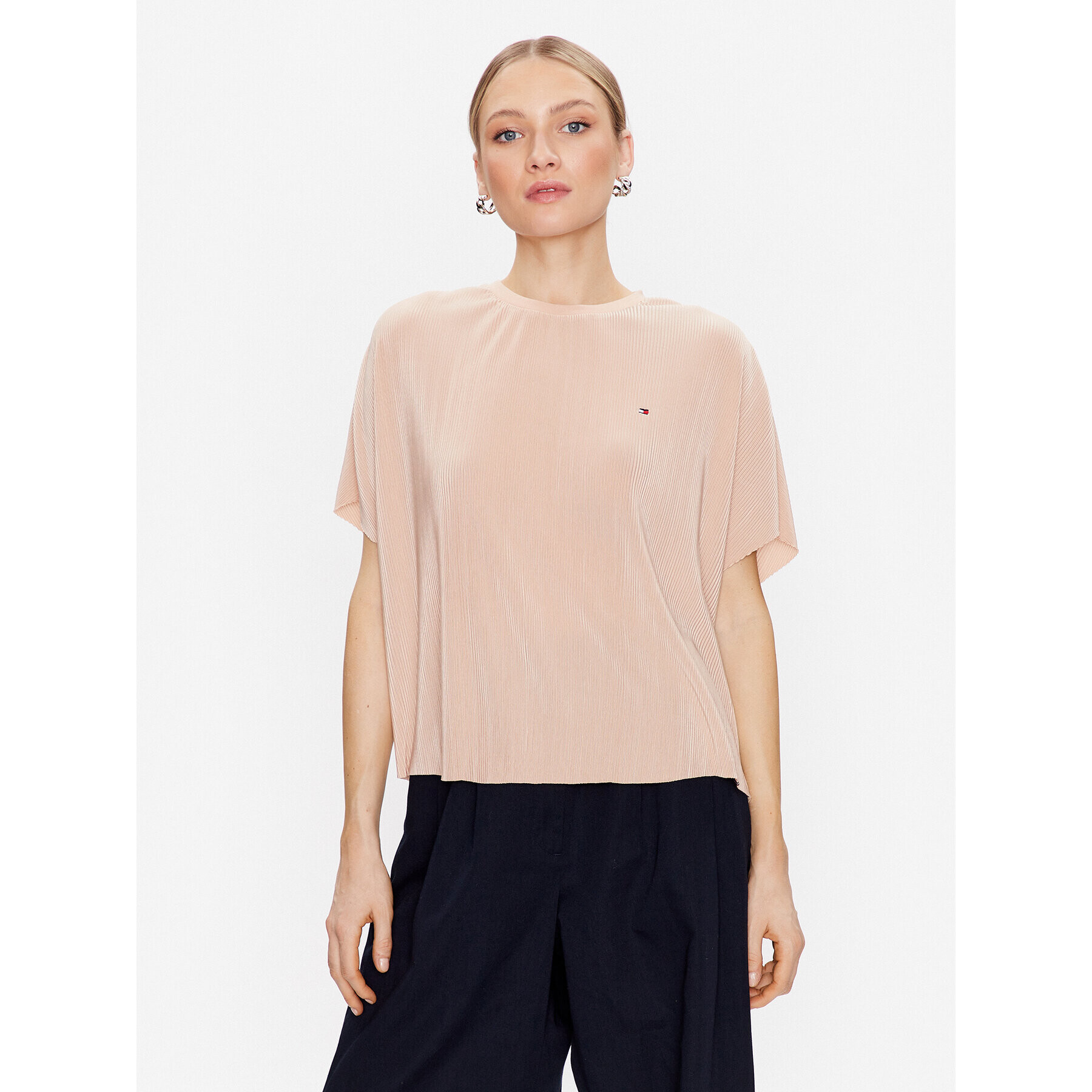 Tommy Hilfiger Блуза UW0UW04516 Бежов Relaxed Fit - Pepit.bg