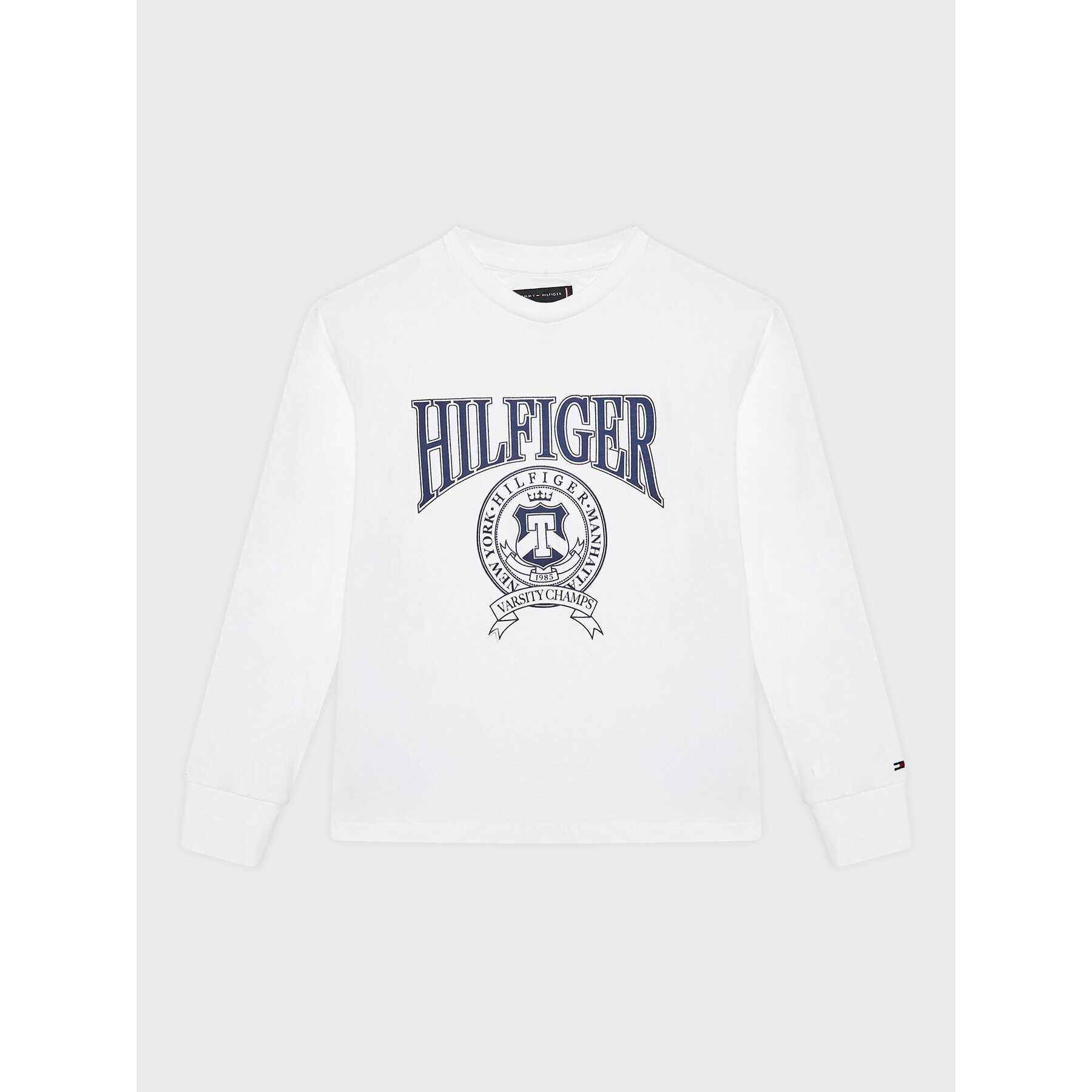 Tommy Hilfiger Блуза Varsity KB0KB08024 D Бял Regular Fit - Pepit.bg