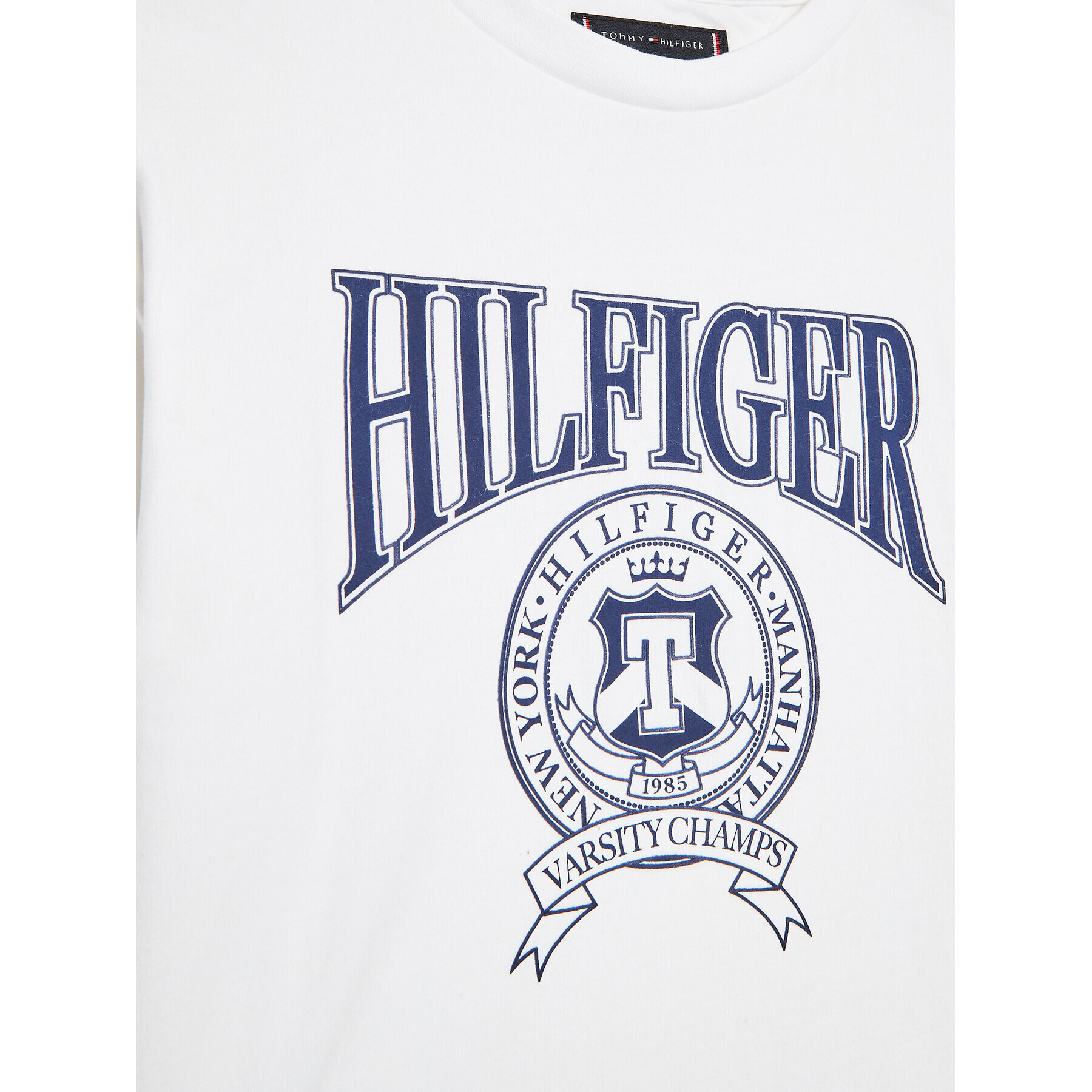 Tommy Hilfiger Блуза Varsity KB0KB08024 D Бял Regular Fit - Pepit.bg