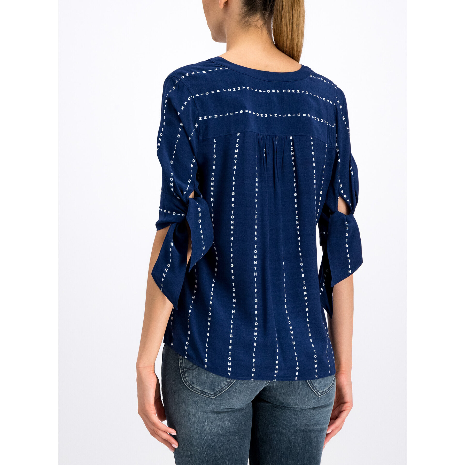 Tommy Hilfiger Блуза WW0WW25625 Тъмносин Regular Fit - Pepit.bg