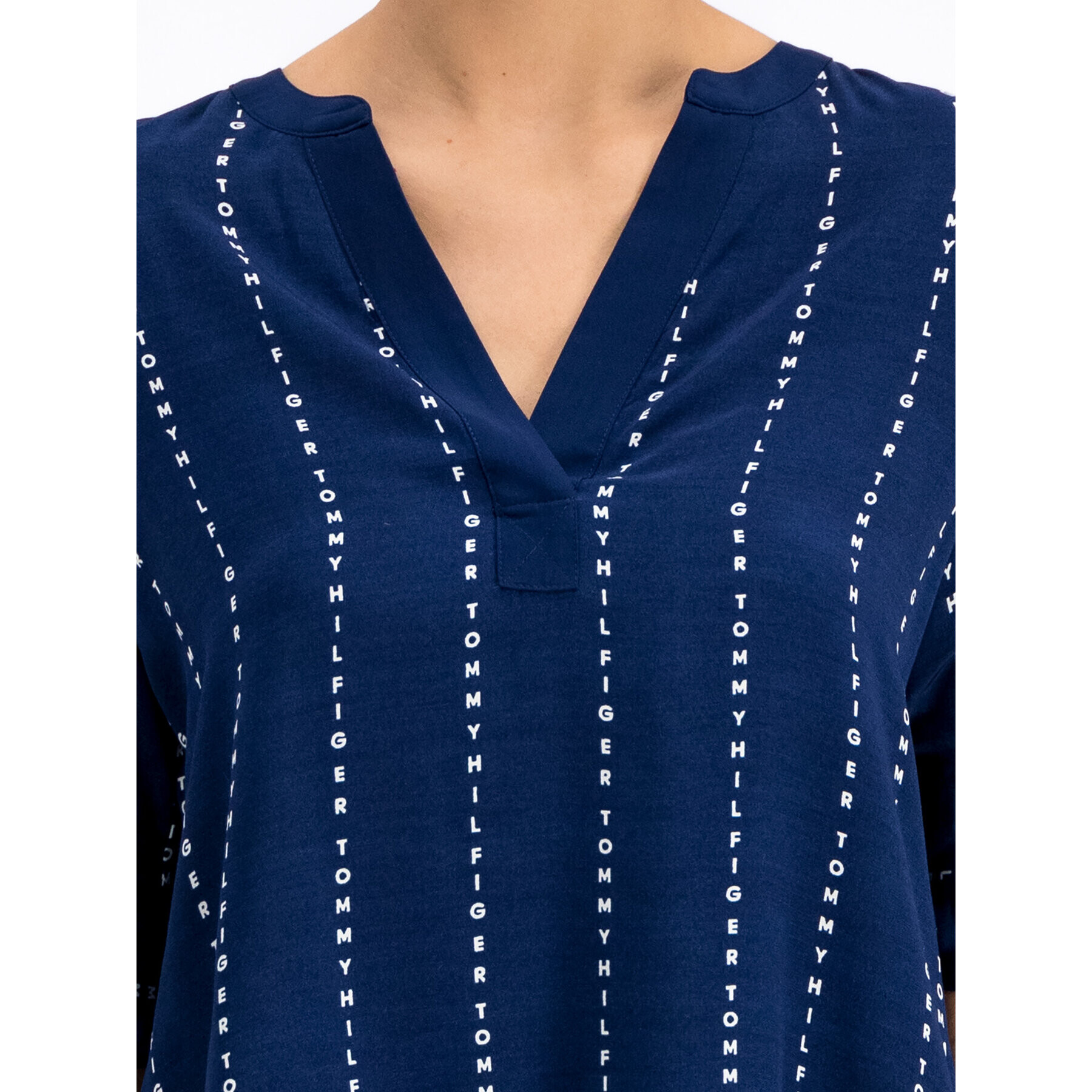 Tommy Hilfiger Блуза WW0WW25625 Тъмносин Regular Fit - Pepit.bg