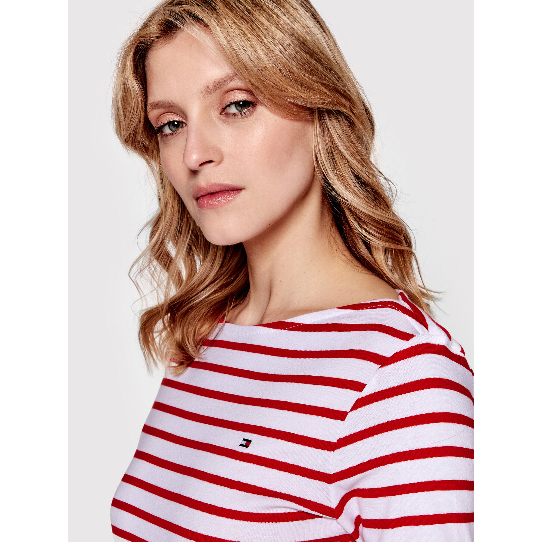 Tommy Hilfiger Блуза WW0WW27724 Червен Slim Fit - Pepit.bg