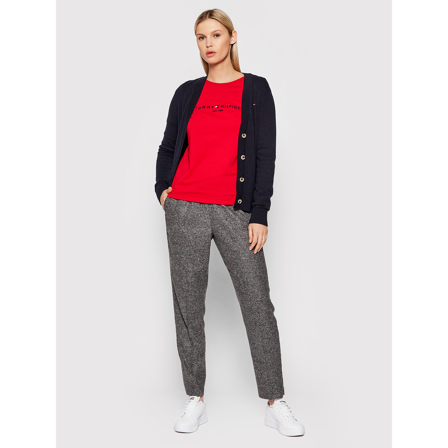 Tommy Hilfiger Блуза WW0WW30720 Червен Regular Fit - Pepit.bg