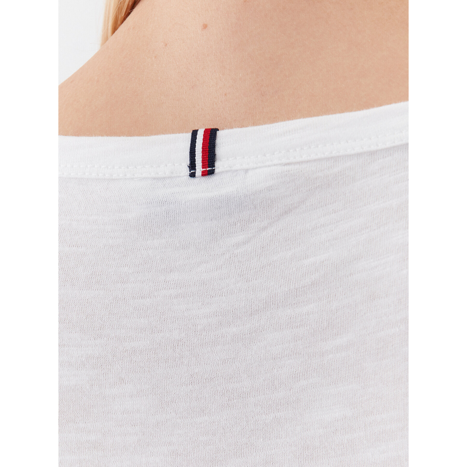 Tommy Hilfiger Блуза WW0WW37861 Екрю Slim Fit - Pepit.bg