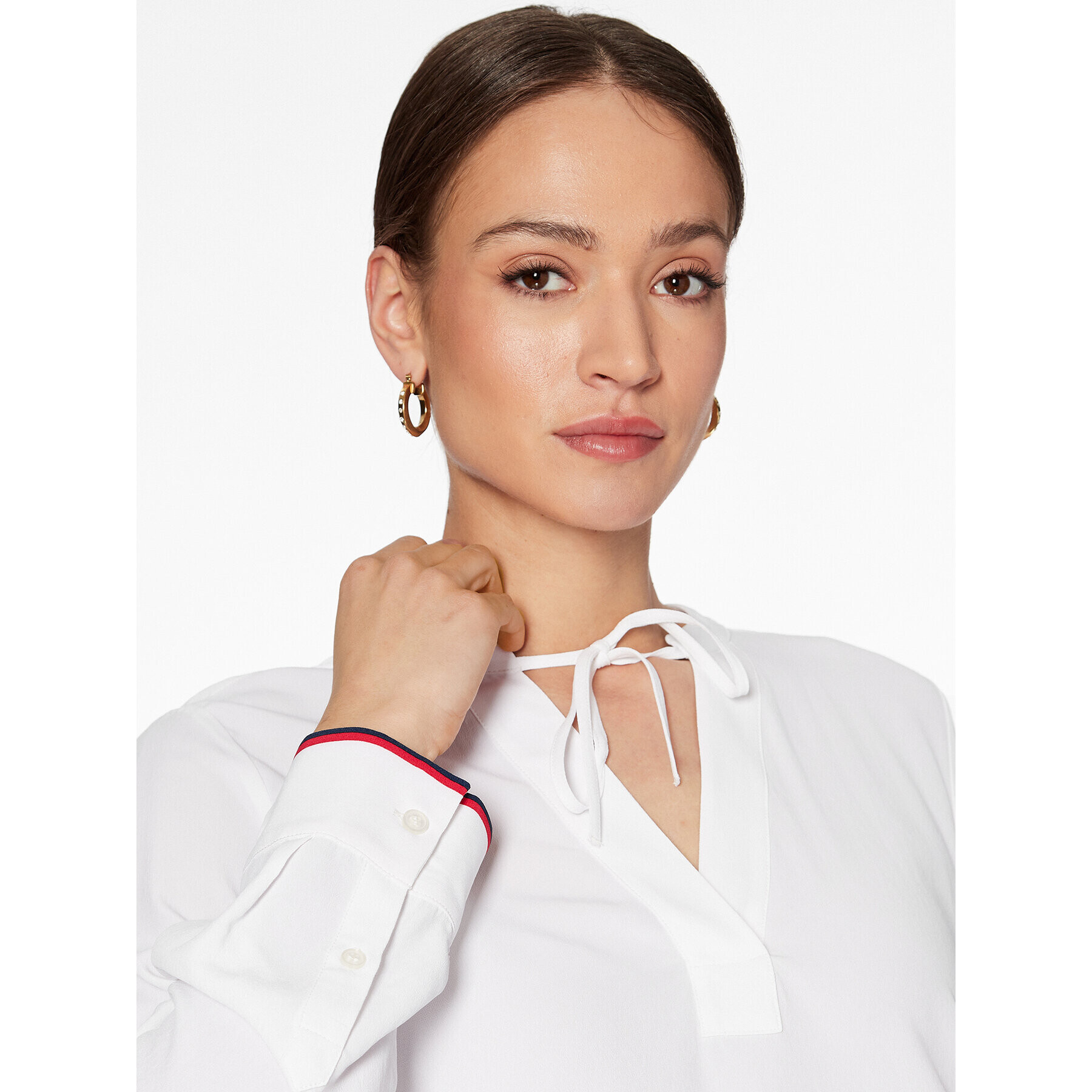 Tommy Hilfiger Блуза WW0WW37994 Бял Regular Fit - Pepit.bg