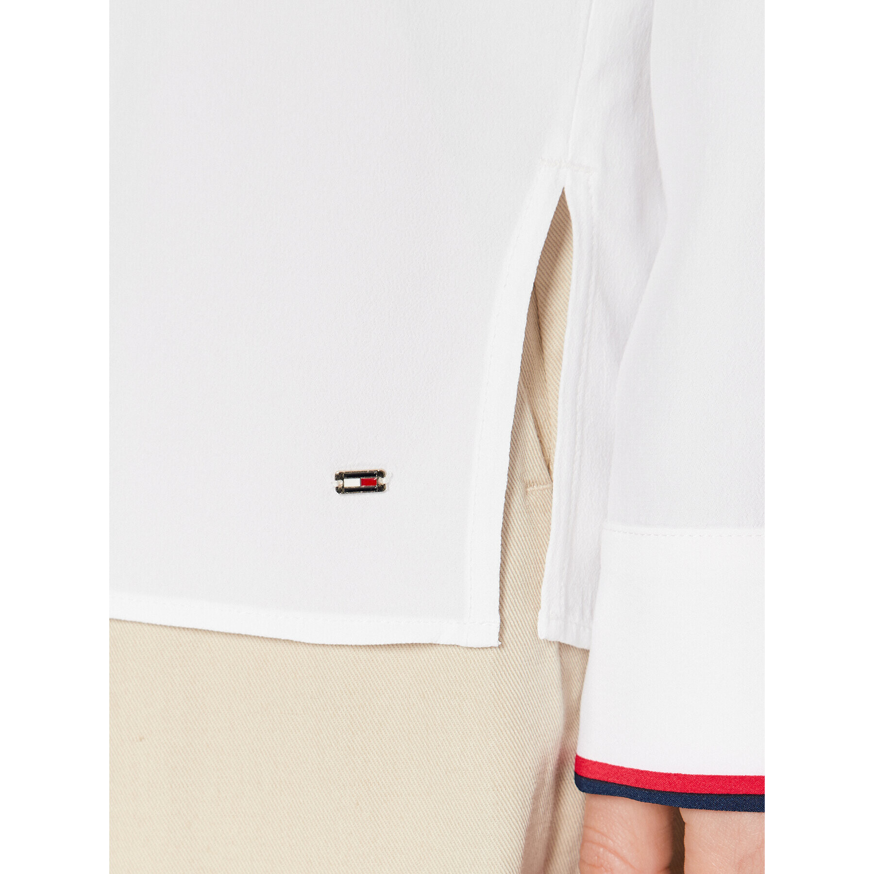 Tommy Hilfiger Блуза WW0WW37994 Бял Regular Fit - Pepit.bg
