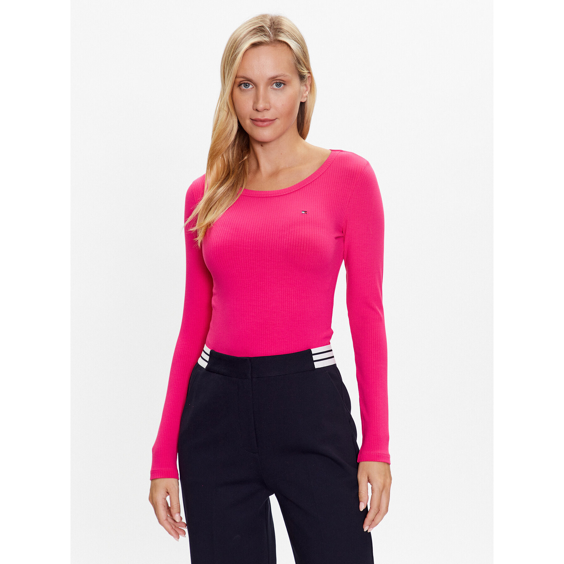 Tommy Hilfiger Блуза WW0WW38869 Розов Slim Fit - Pepit.bg