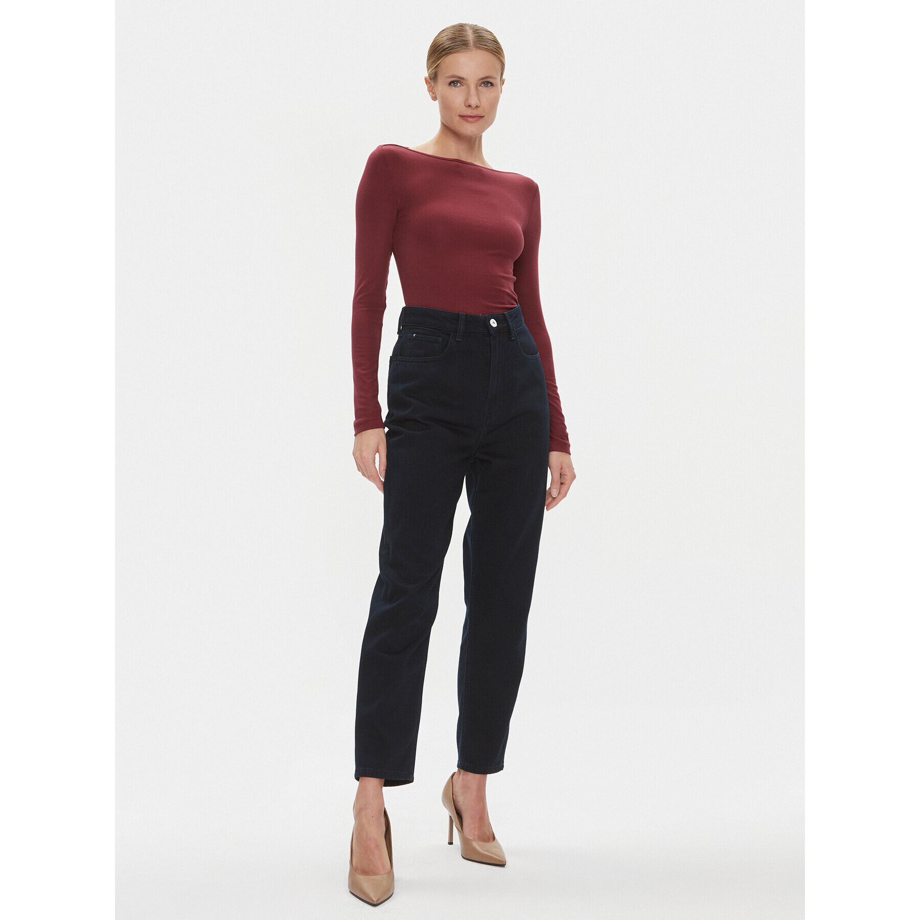 Tommy Hilfiger Блуза WW0WW39788 Червен Slim Fit - Pepit.bg
