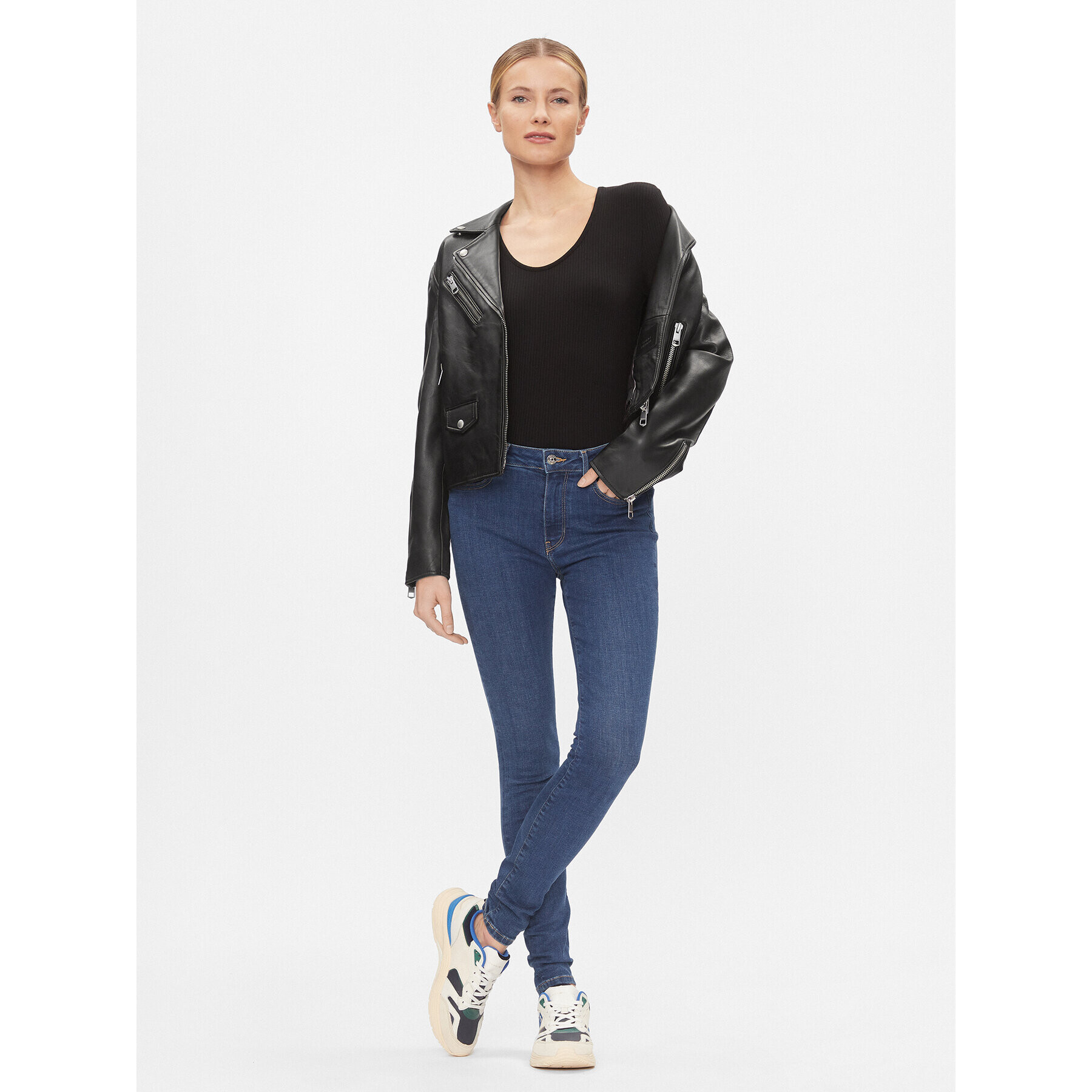 Tommy Hilfiger Блуза WW0WW41654 Черен Slim Fit - Pepit.bg