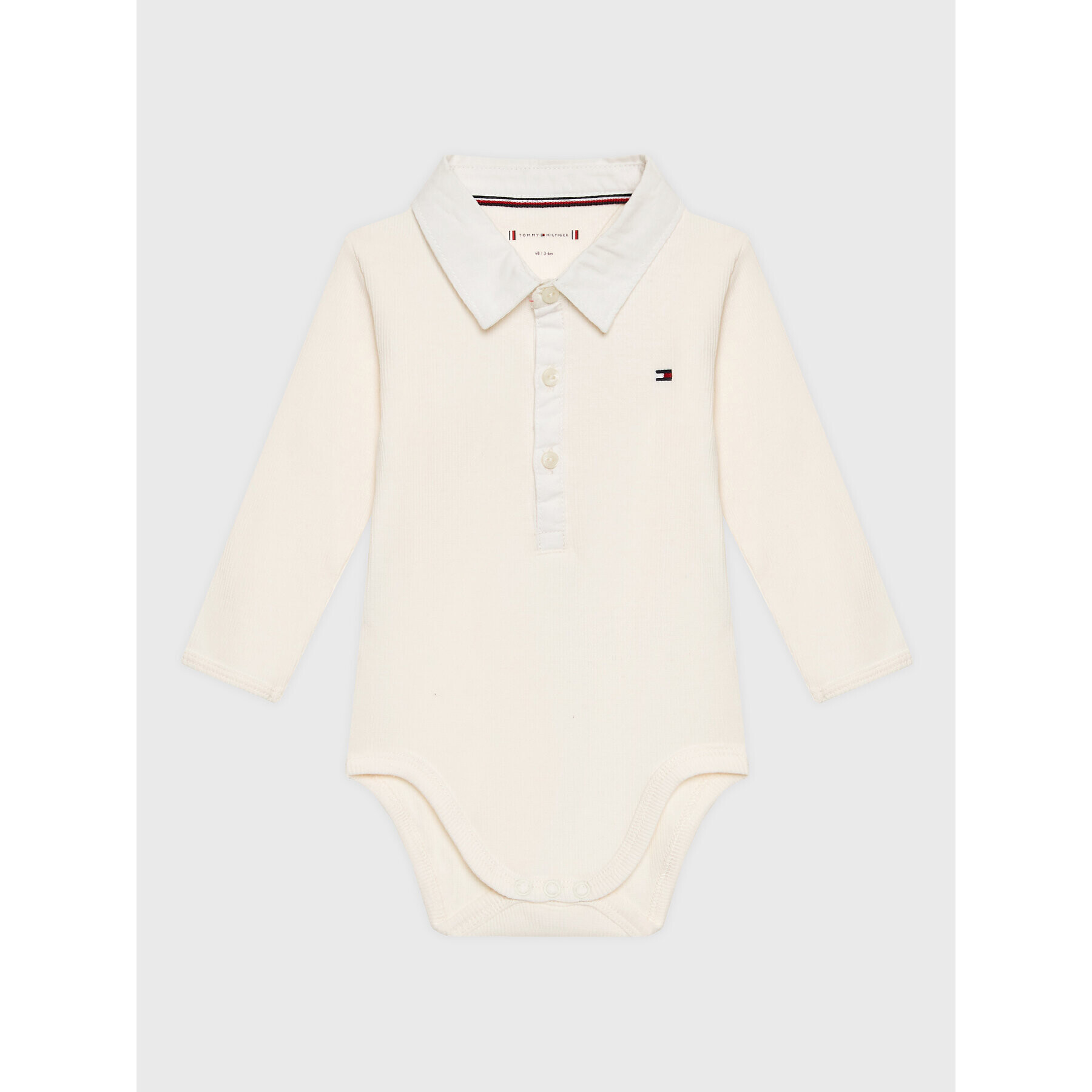 Tommy Hilfiger Боди Baby KN0KN01575 Екрю Regular Fit - Pepit.bg