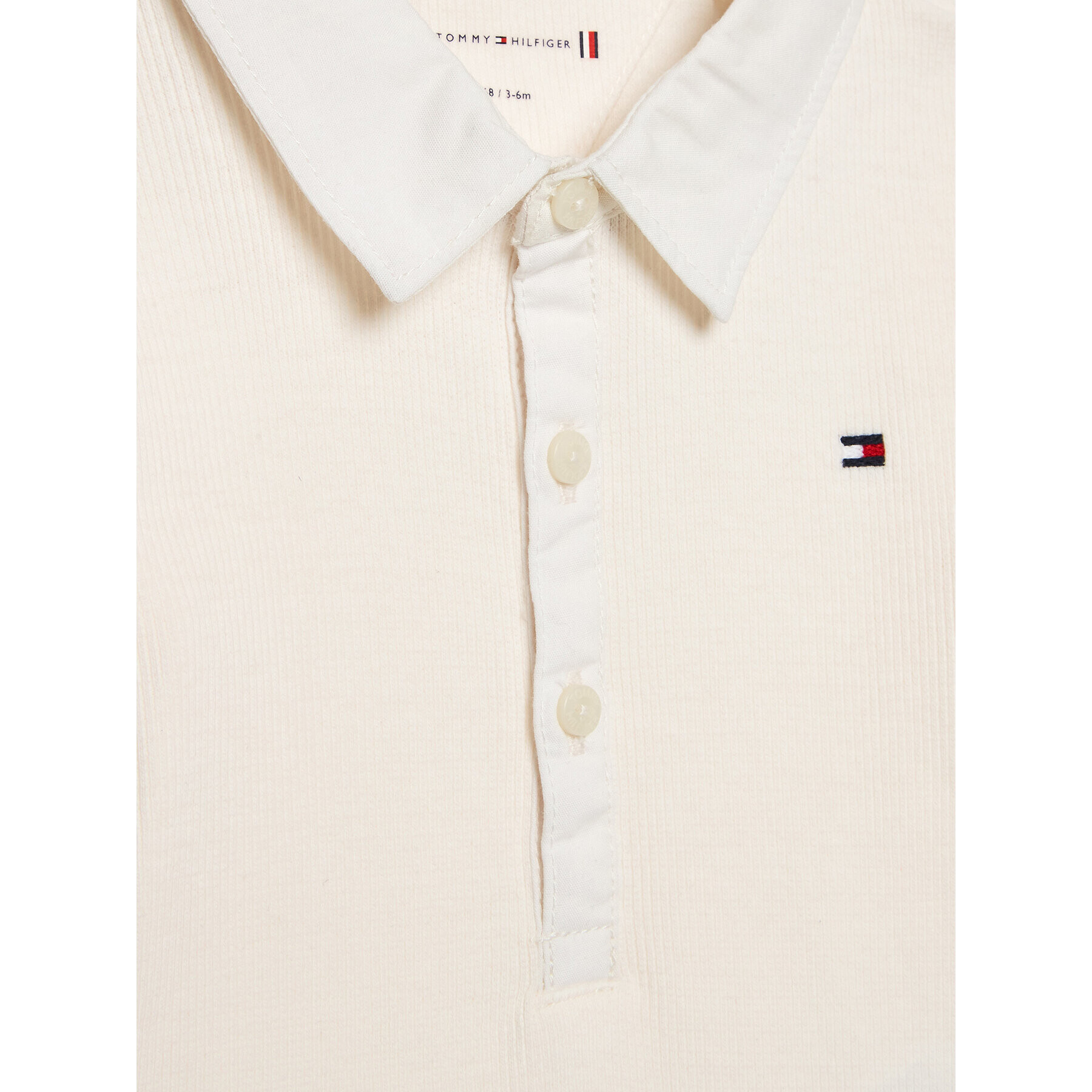 Tommy Hilfiger Боди Baby KN0KN01575 Екрю Regular Fit - Pepit.bg