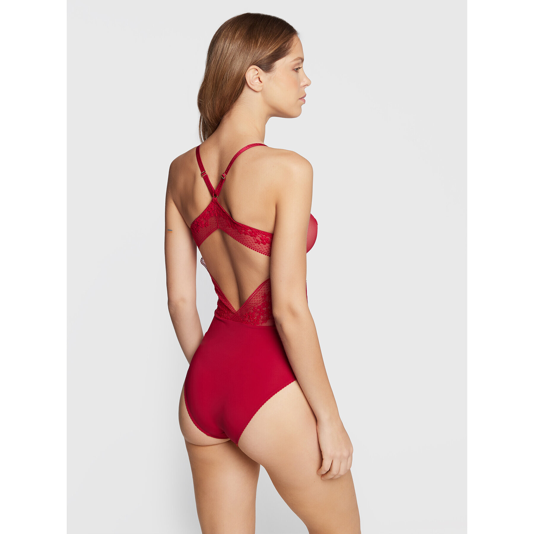 Tommy Hilfiger Боди UW0UW03992 Бордо - Pepit.bg