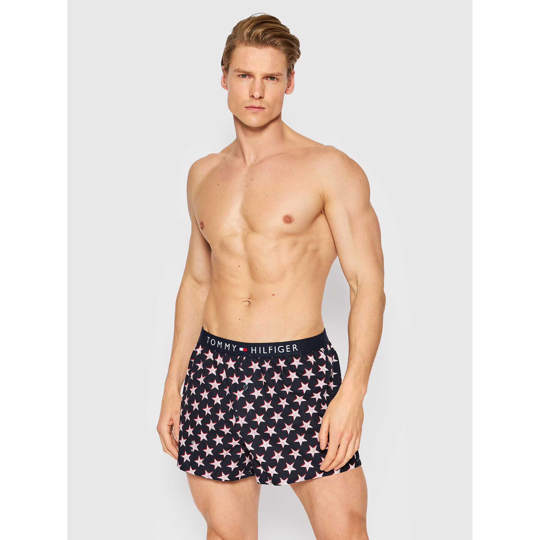 Tommy Hilfiger Боксерки Print UM0UM01827 Тъмносин - Pepit.bg