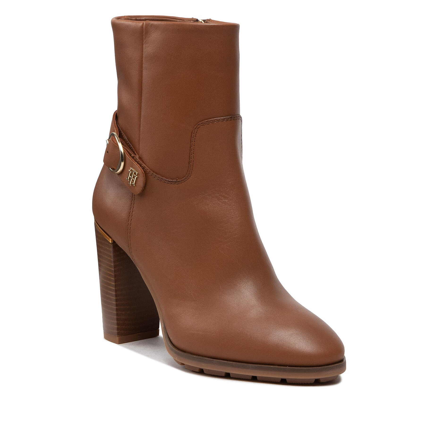Tommy Hilfiger Боти Belt High Heel Boot FW0FW06768 Кафяв - Pepit.bg