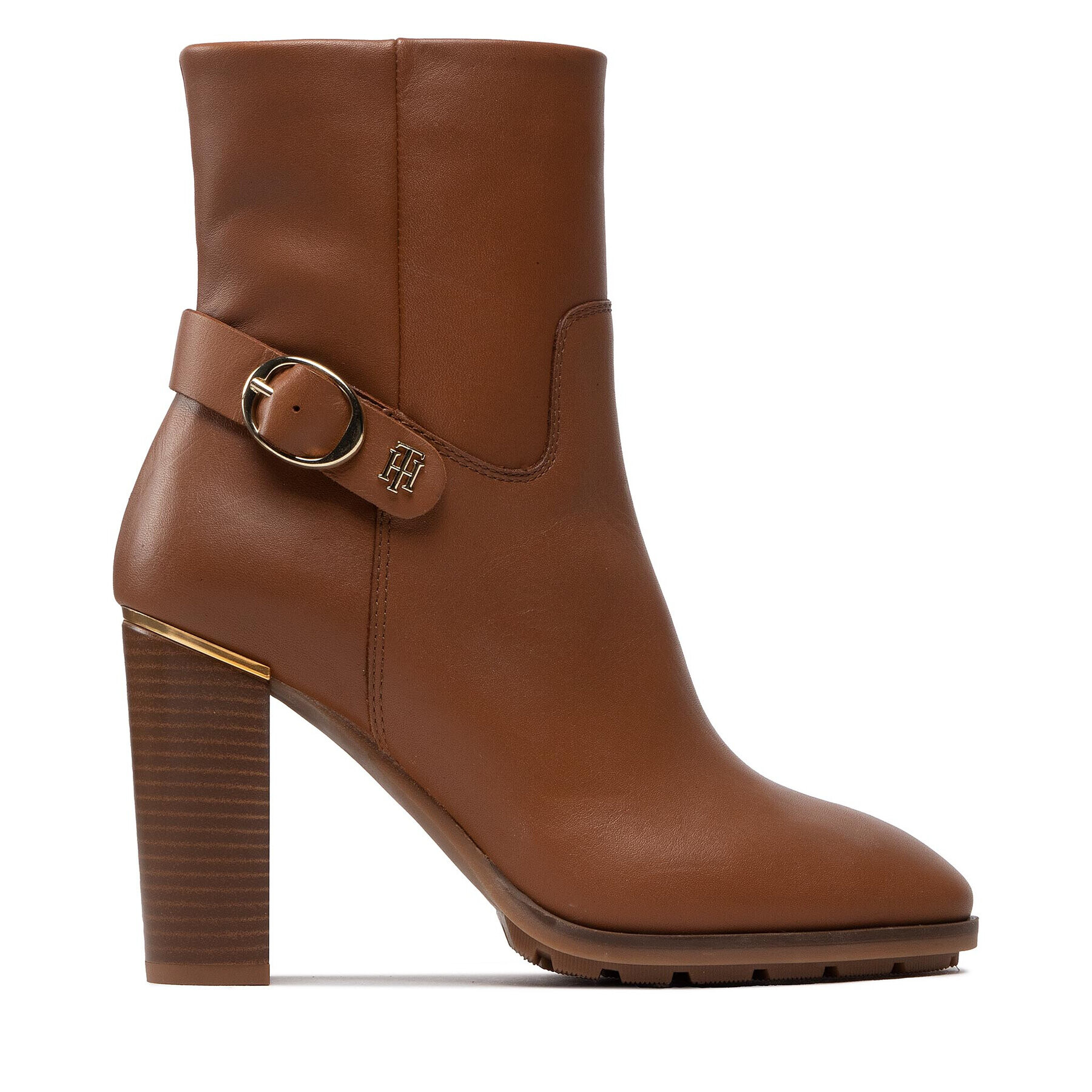 Tommy Hilfiger Боти Belt High Heel Boot FW0FW06768 Кафяв - Pepit.bg