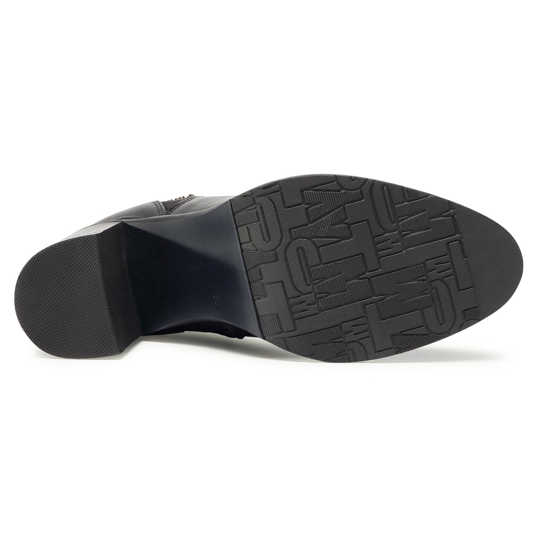 Tommy Hilfiger Боти Block Branding High Hell Boot FW0FW05153 Черен - Pepit.bg