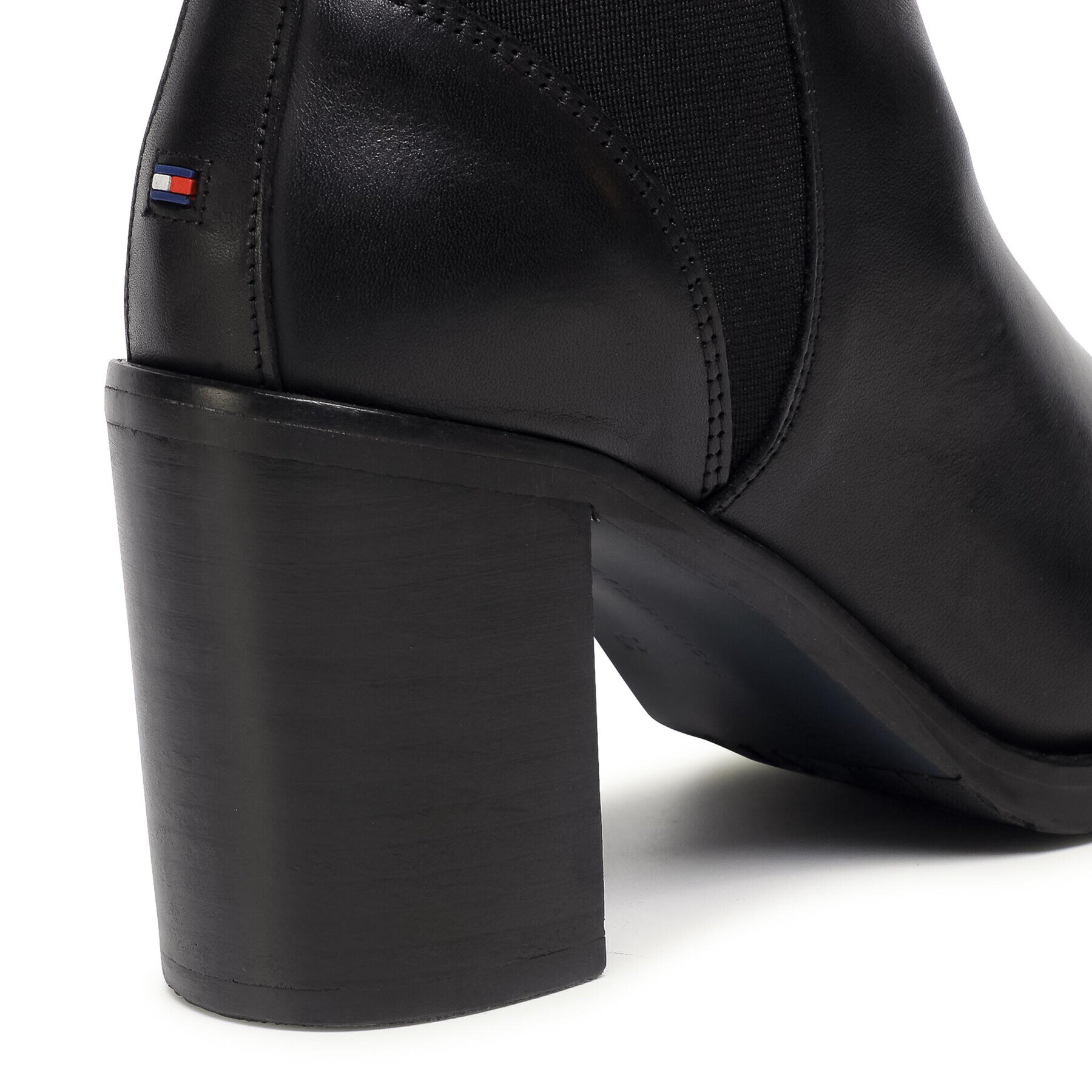 Tommy Hilfiger Боти Block Branding High Hell Boot FW0FW05153 Черен - Pepit.bg