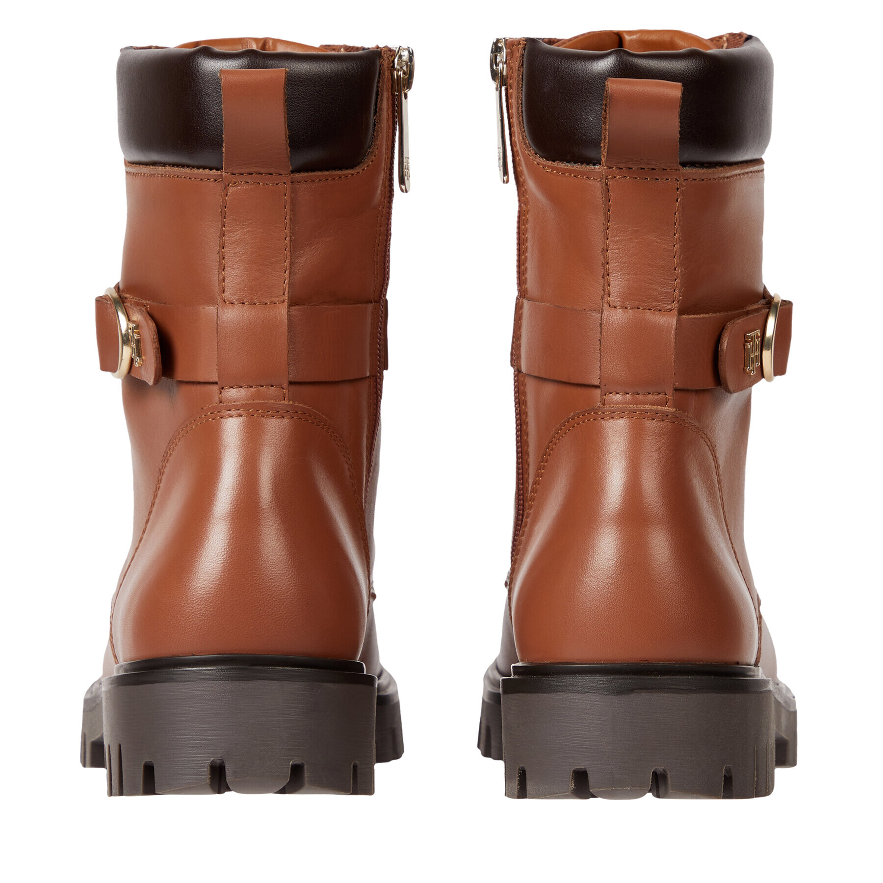 Tommy Hilfiger Боти Buckle Lace Up Boot FW0FW06734 Кафяв - Pepit.bg