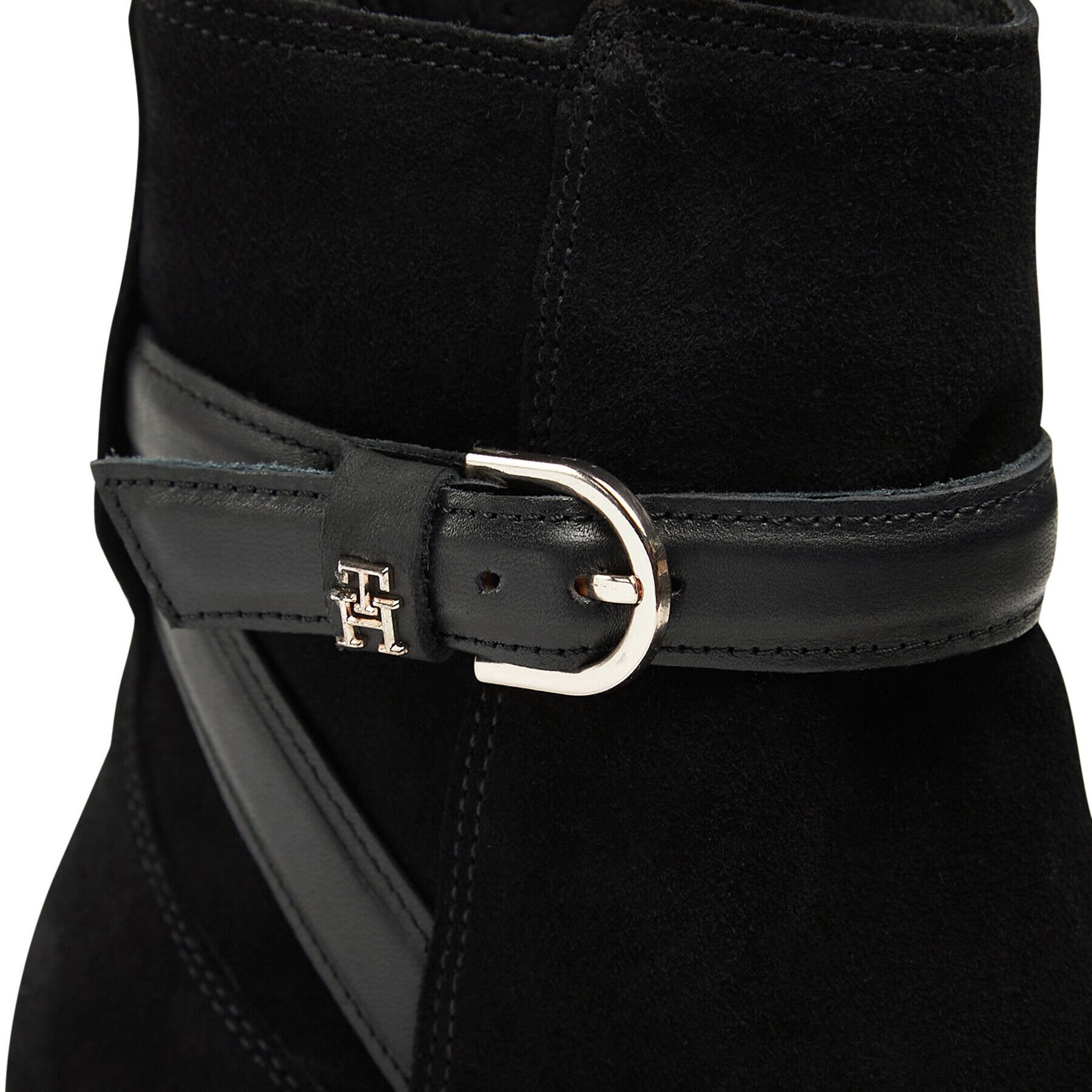 Tommy Hilfiger Боти Elevated Essential Boot Suede FW0FW07482 Черен - Pepit.bg