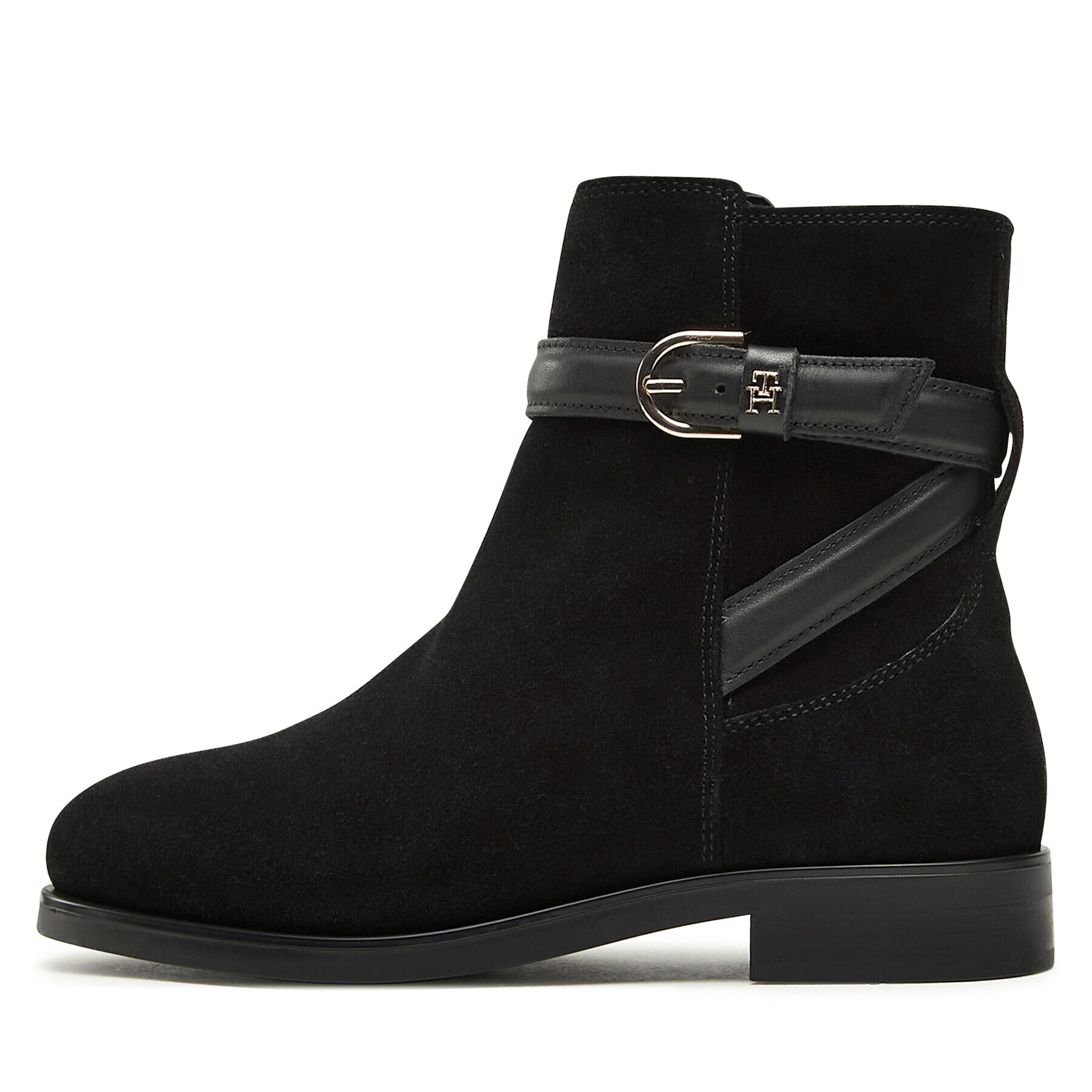 Tommy Hilfiger Боти Elevated Essential Boot Suede FW0FW07482 Черен - Pepit.bg